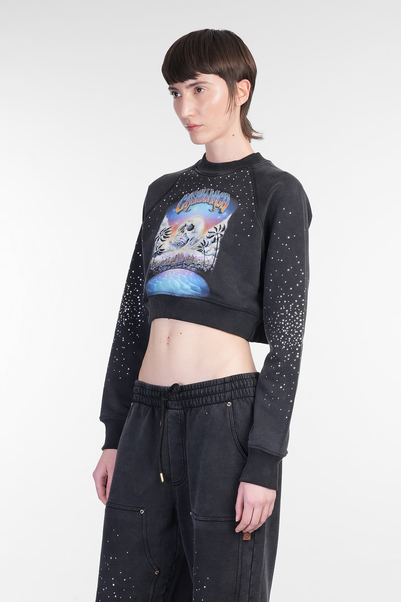 Casablanca Sweatshirt In Black Cotton