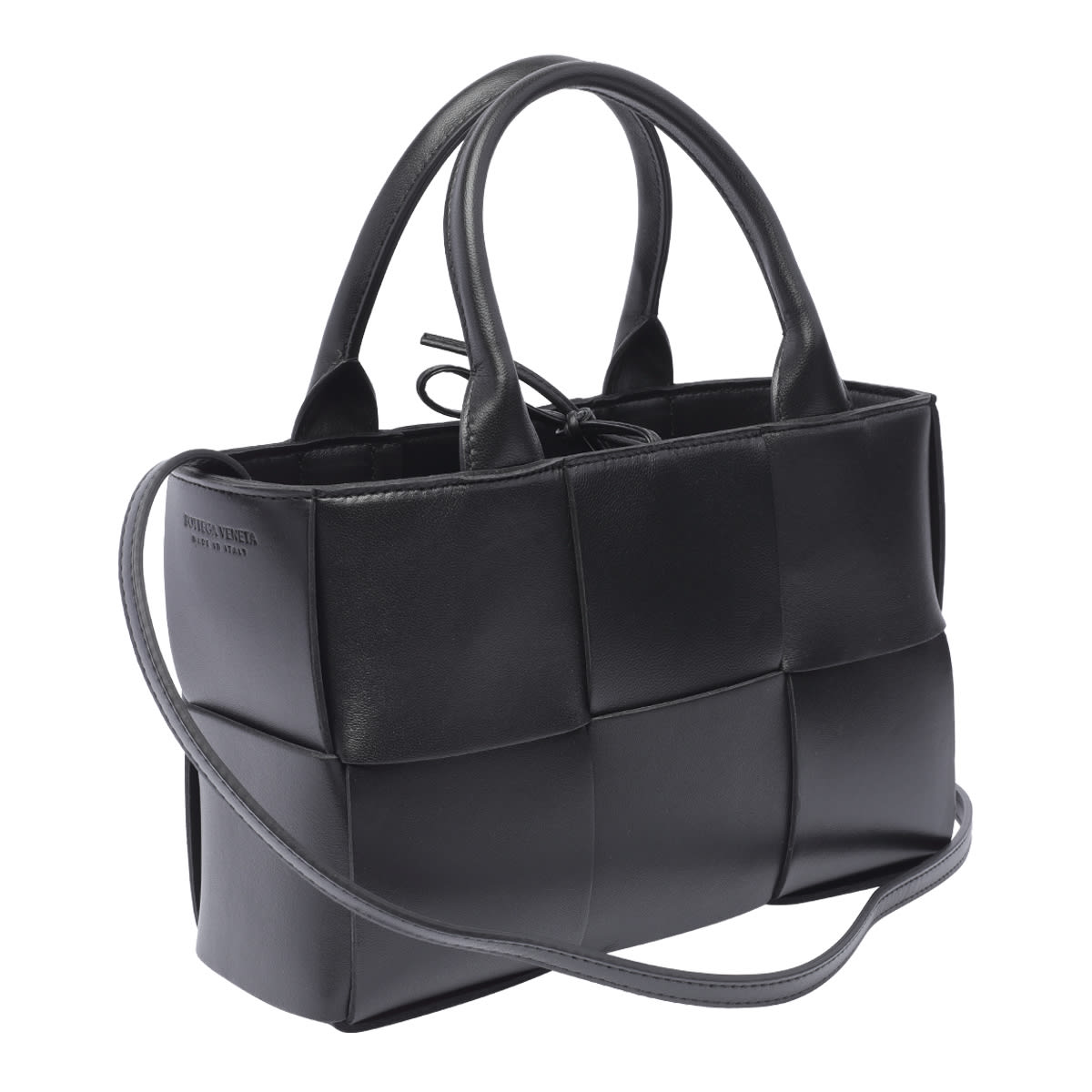 Shop Bottega Veneta Mini Arco Tote Bag In Black