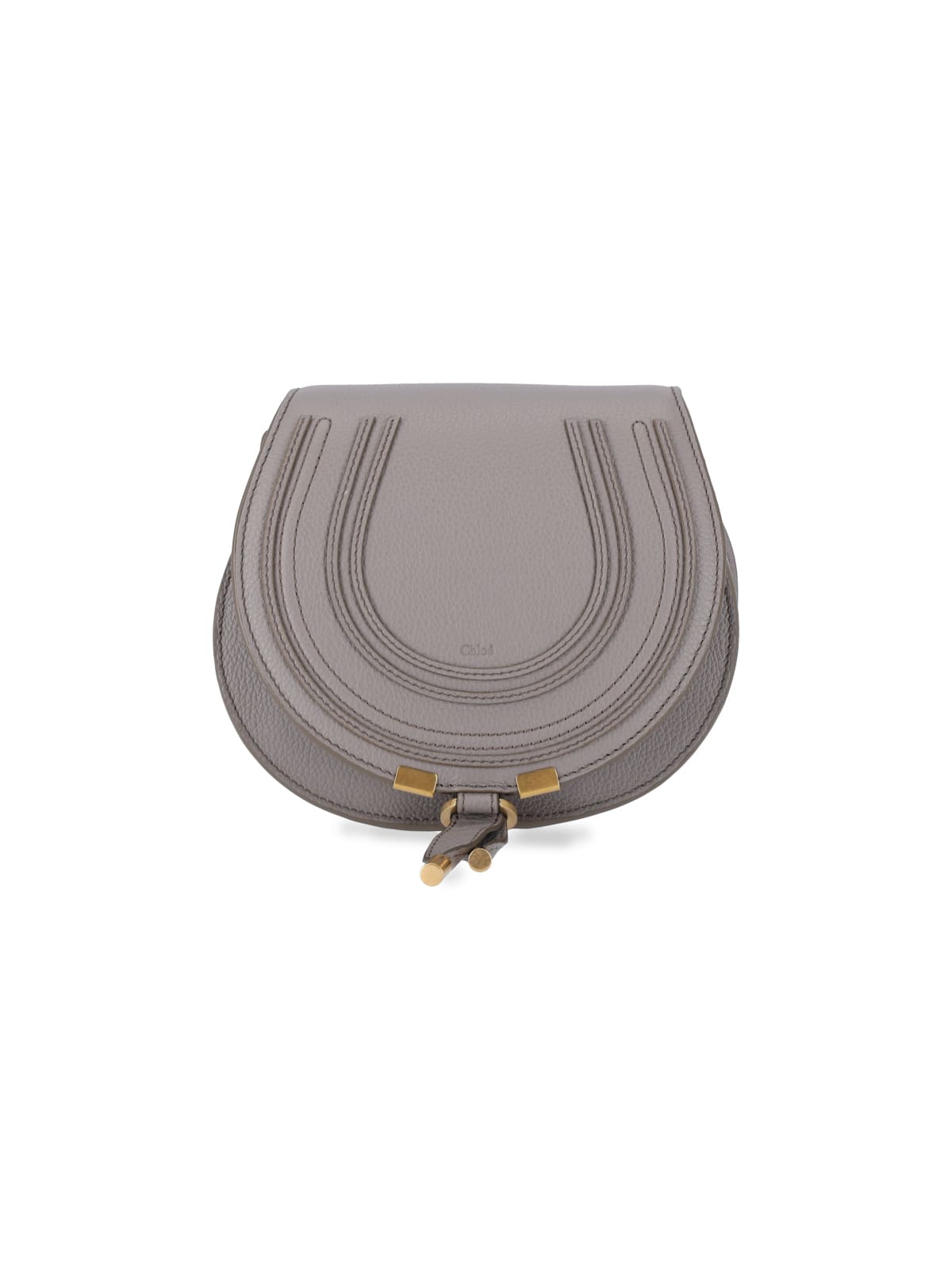 Shop Chloé Small Shoulder Bag Marcie In Gray