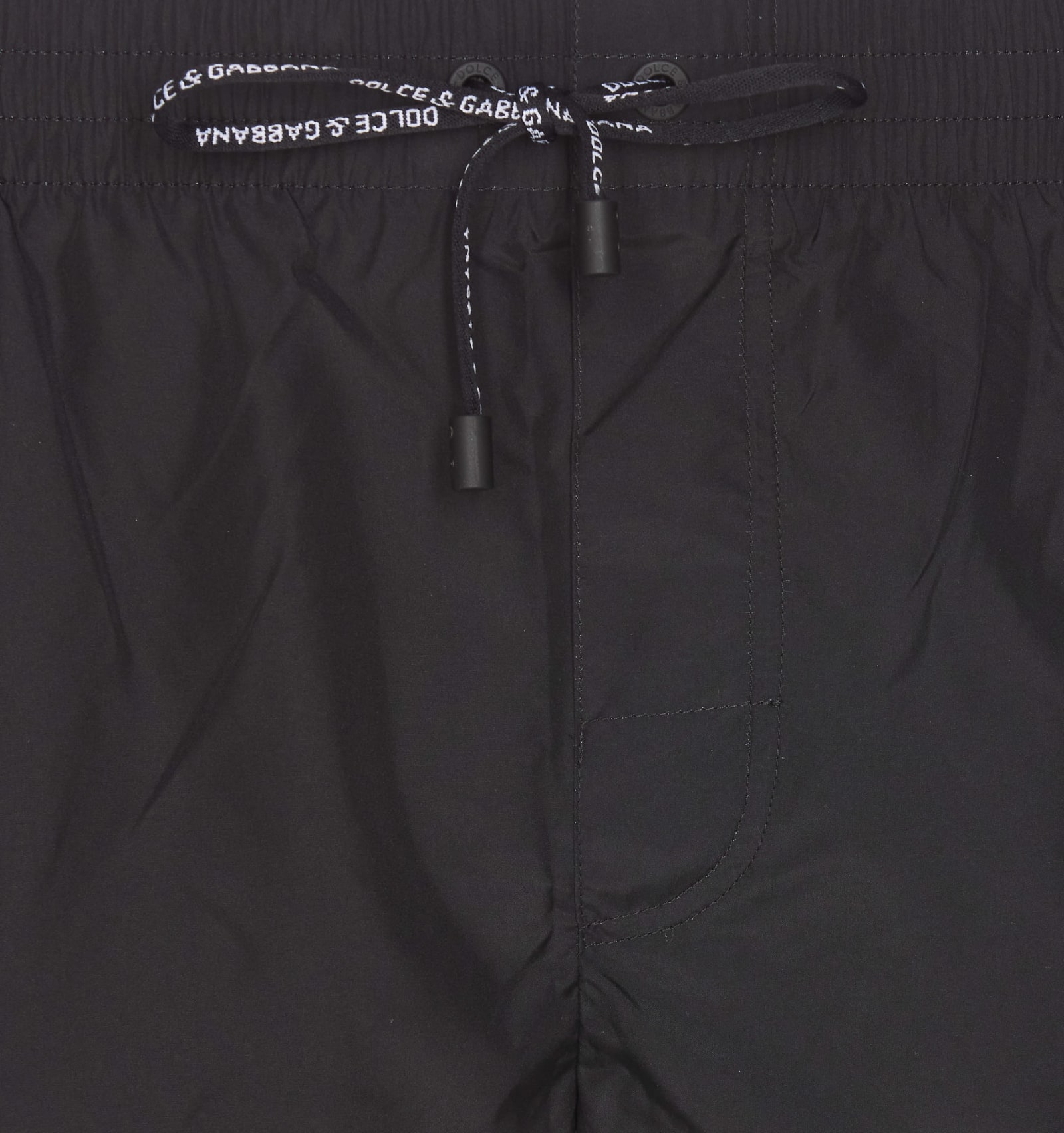 Shop Dolce & Gabbana Dg Logo Swimsuit In Black