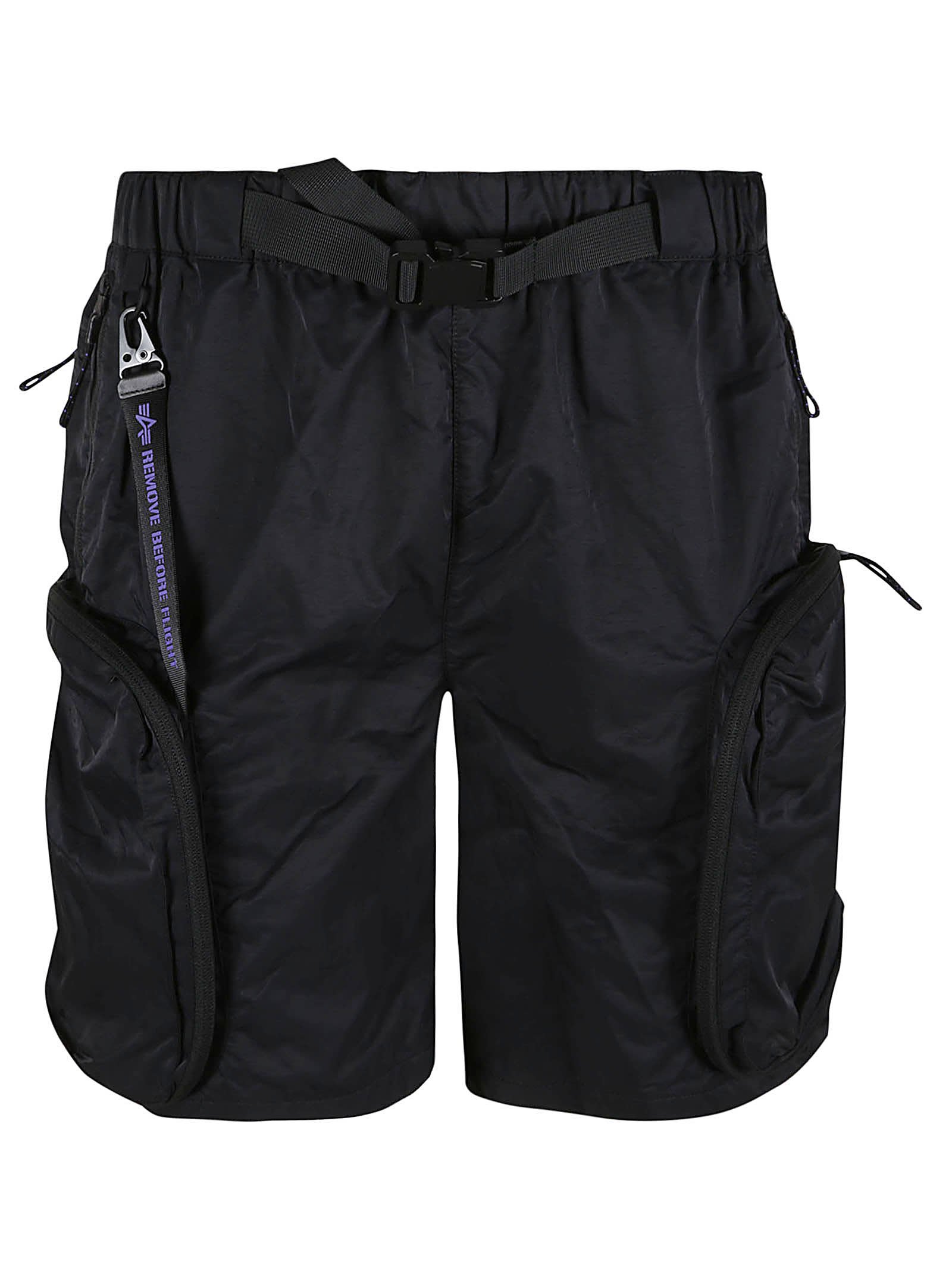 Shop Alpha Industries Utility Uv Shorts In Black