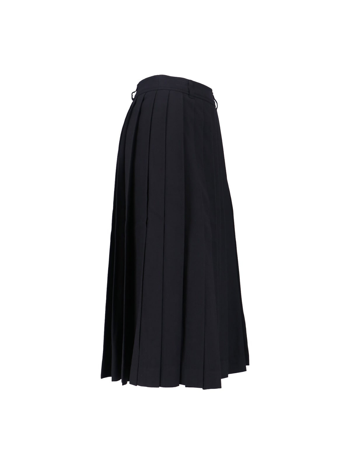 Dunst Wool Blend Midi Skirt In Black