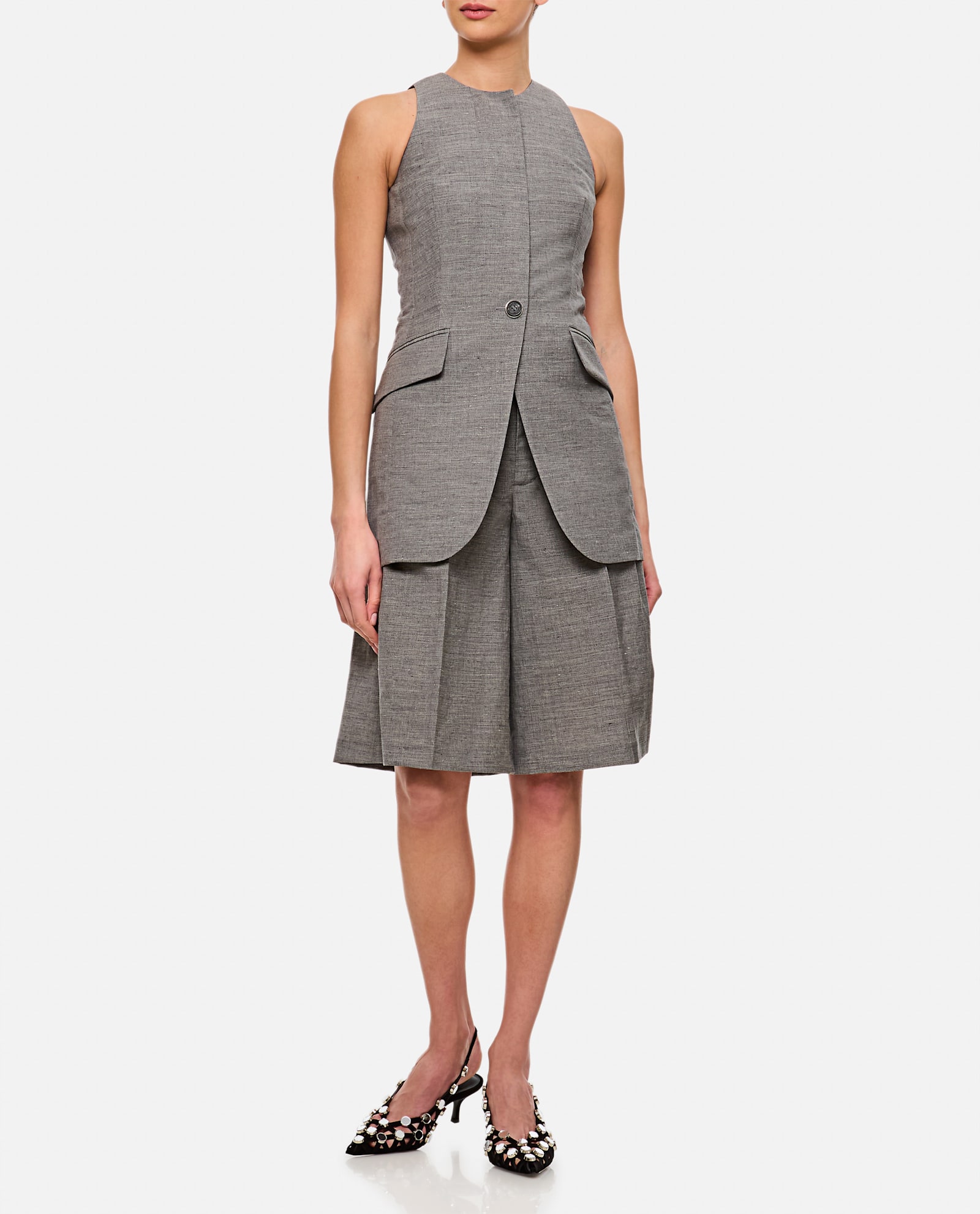 Durazzi Milano Tailored Waistcoat In Grey