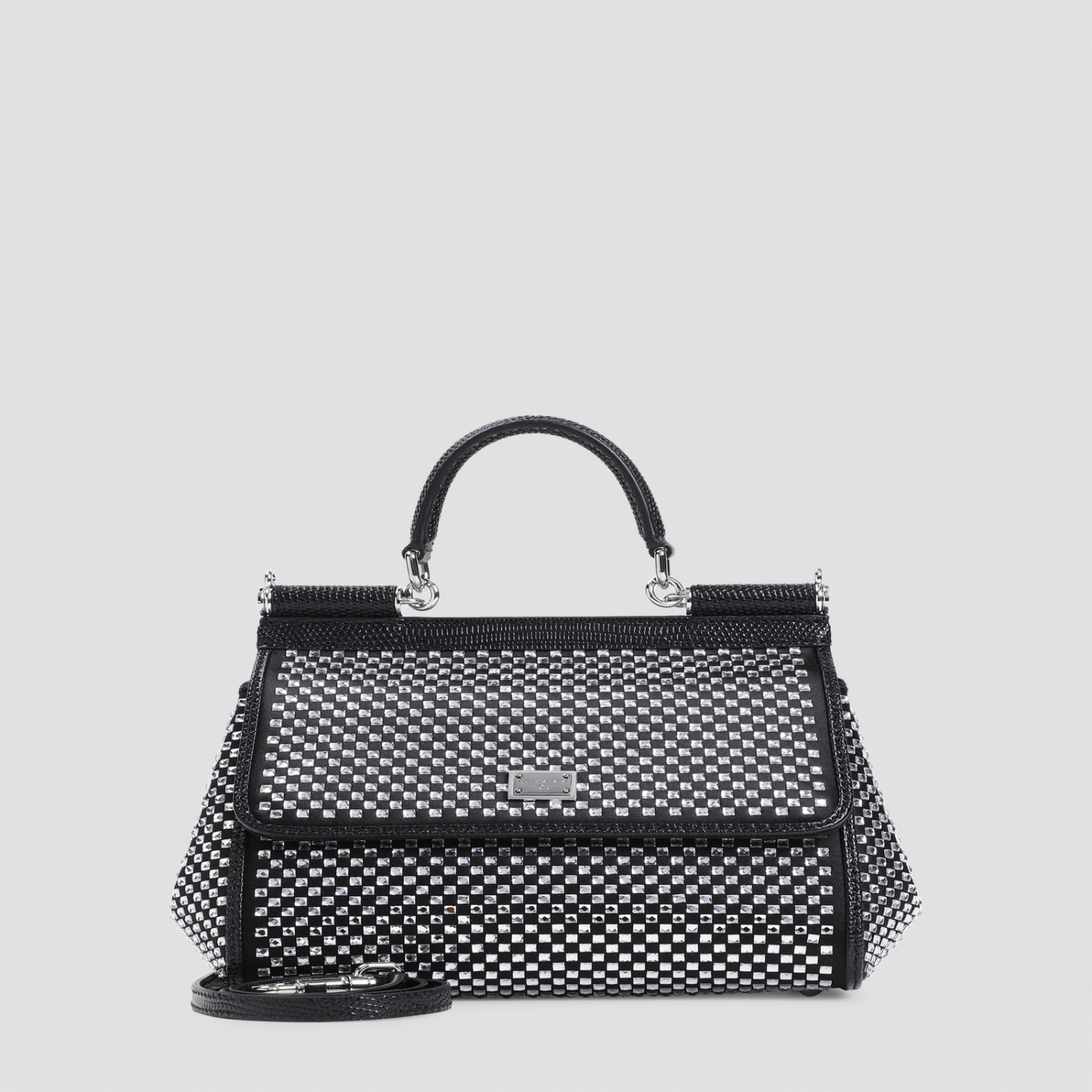 Shop Dolce & Gabbana Handbag In Nero Crystal