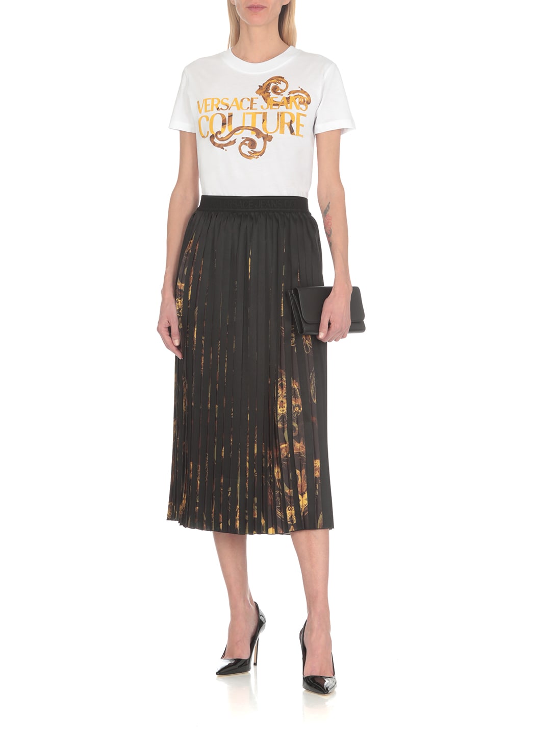 Versace Jeans Couture Logo-print Cotton T-shirt In White