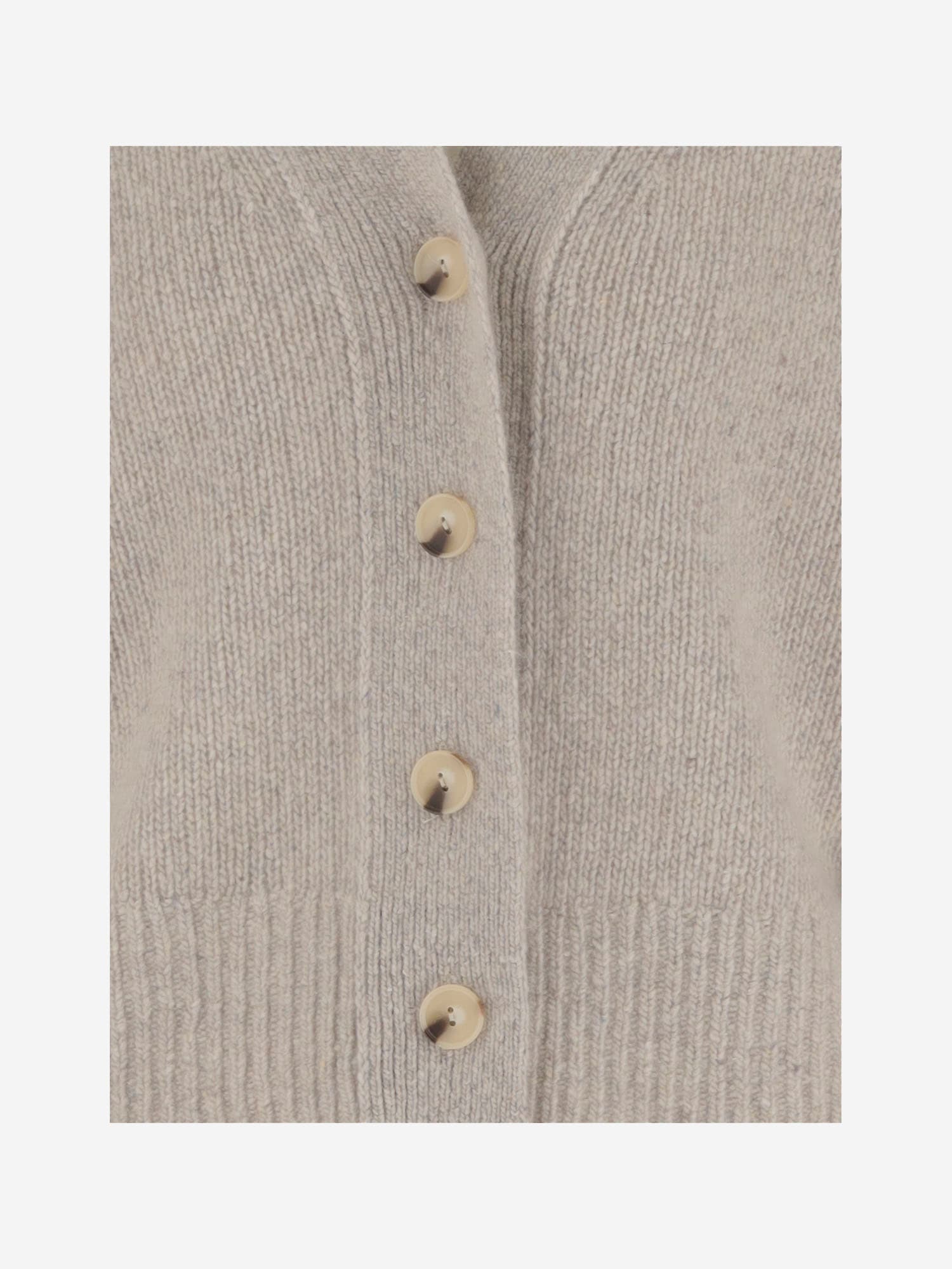 Shop Vince Cashmere Cardigan In Beige