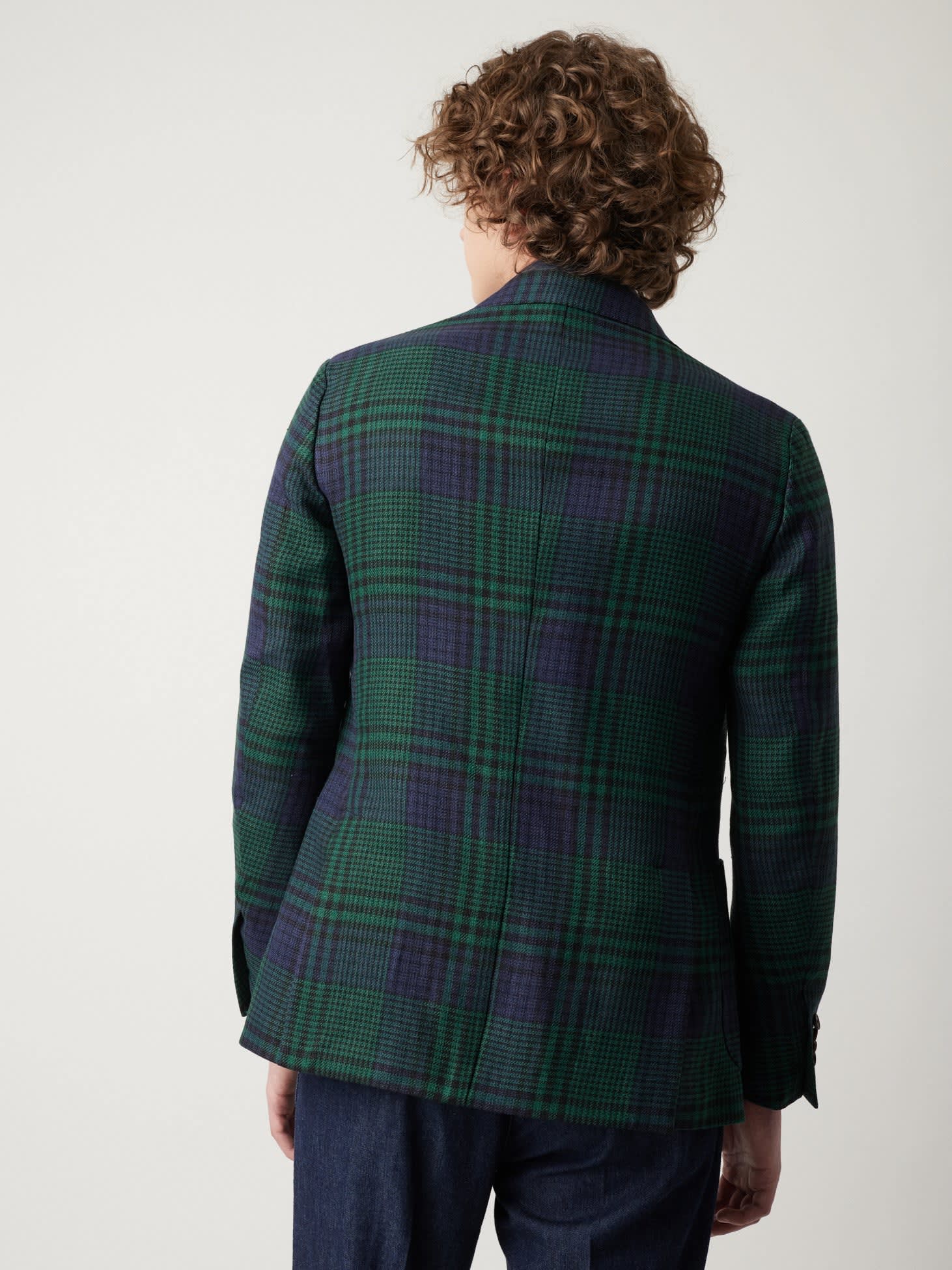 Shop Doppiaa Aaradeo Tartan Double-breasted Jacket