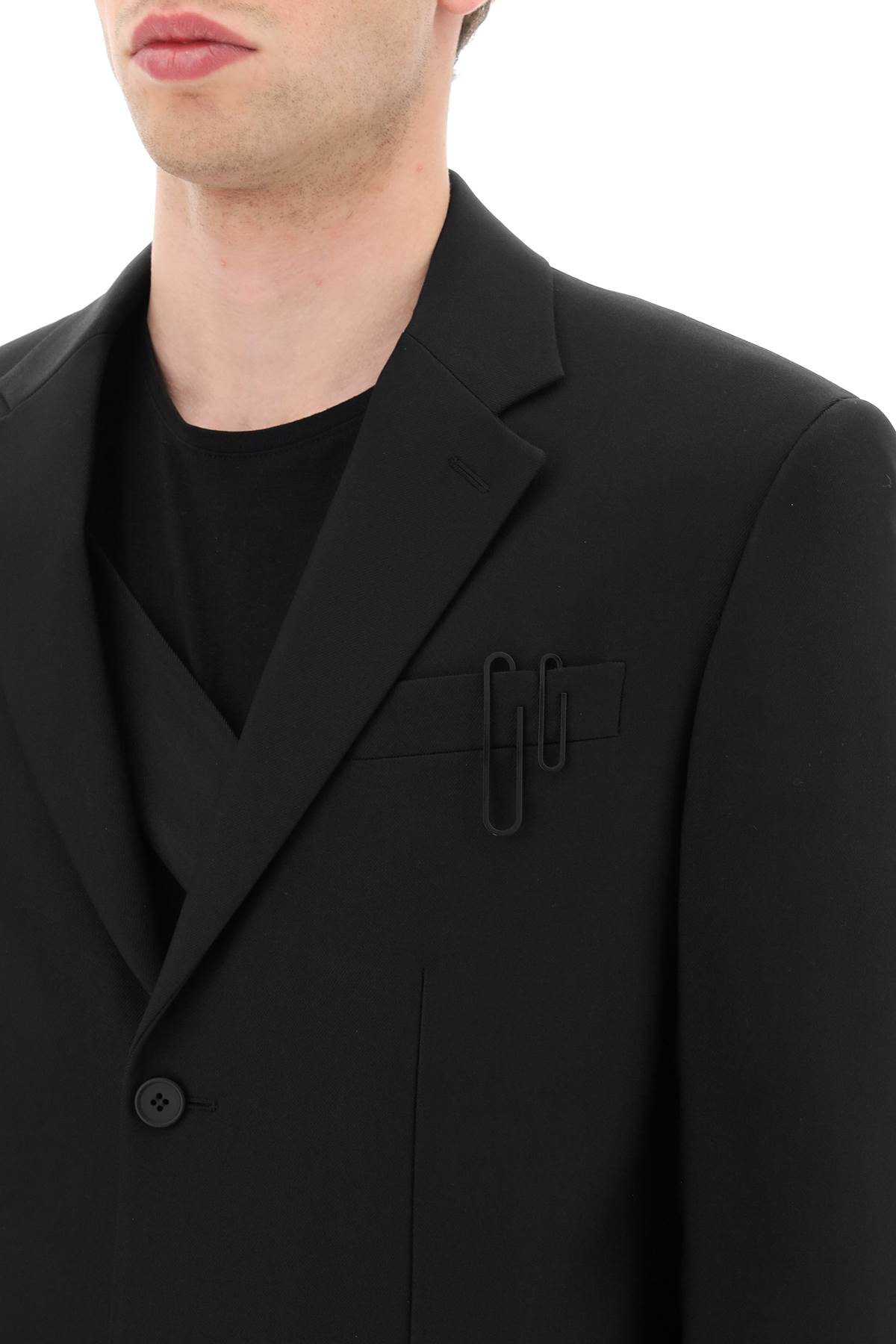 Shop Off-white Blazer With Adjustable Mock Tie