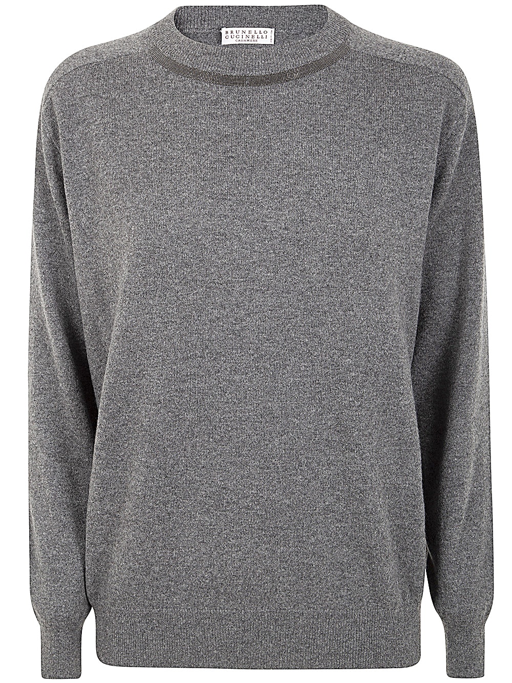 Shop Brunello Cucinelli Round Neck Jumper In Iron