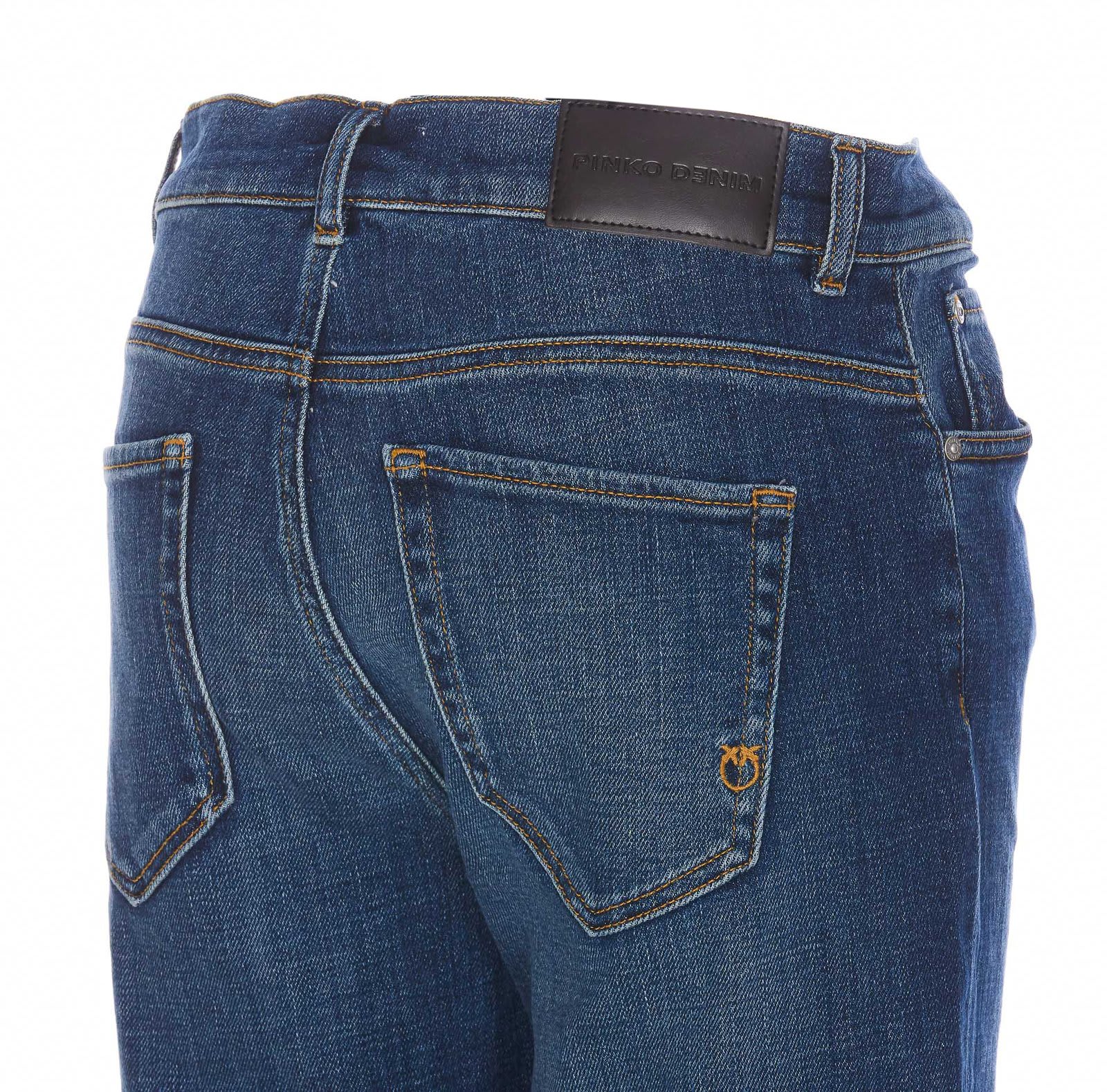 Shop Pinko Mid-rise Faded Jeans In Lavaggio Vintage Medio