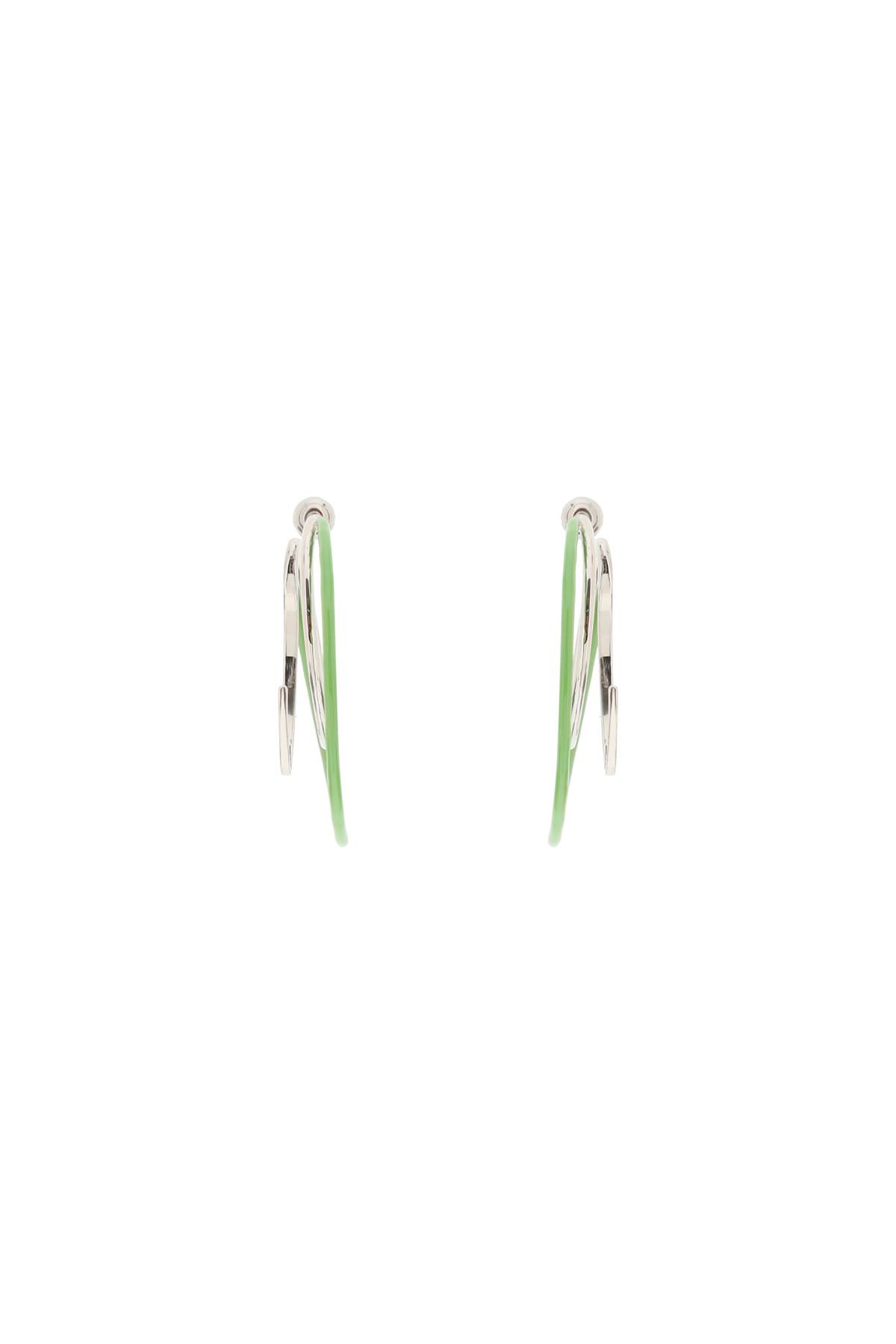Shop Panconesi Double Kilter Earrings In Pistacchio (green)