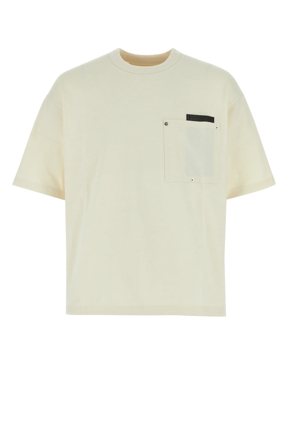 Shop Bottega Veneta T-shirt Pocket Patch Leather In Soap