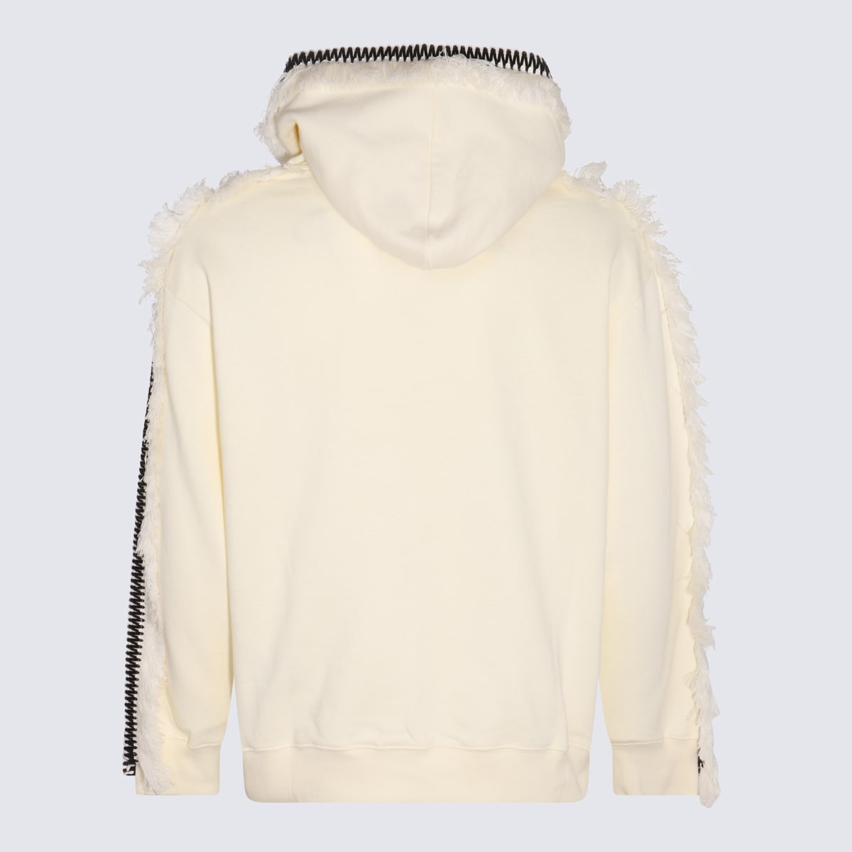 Shop Ritos Cream Cotton Sweatshirt In White