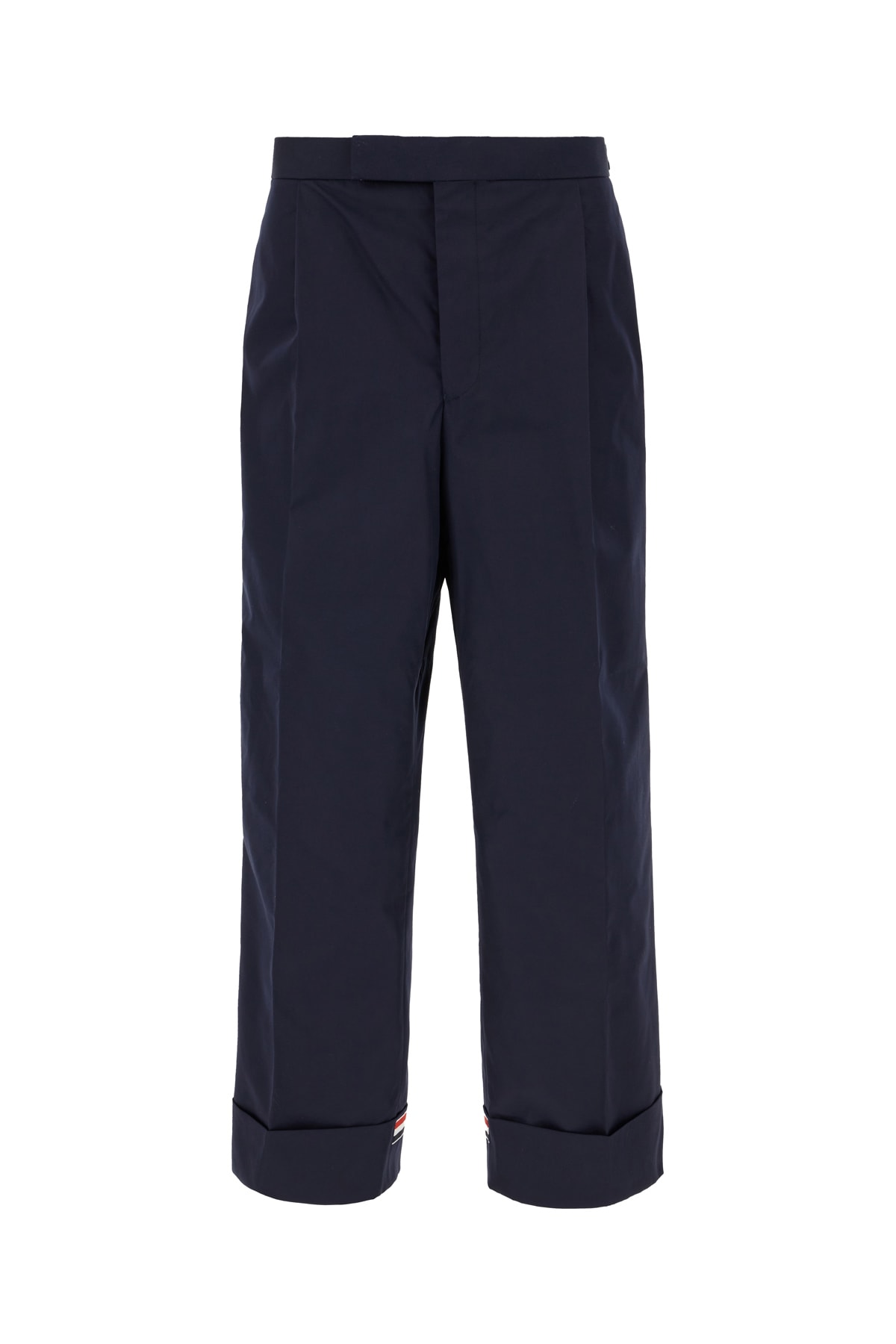 Thom Browne Navy Blue Polyester Blend Pants