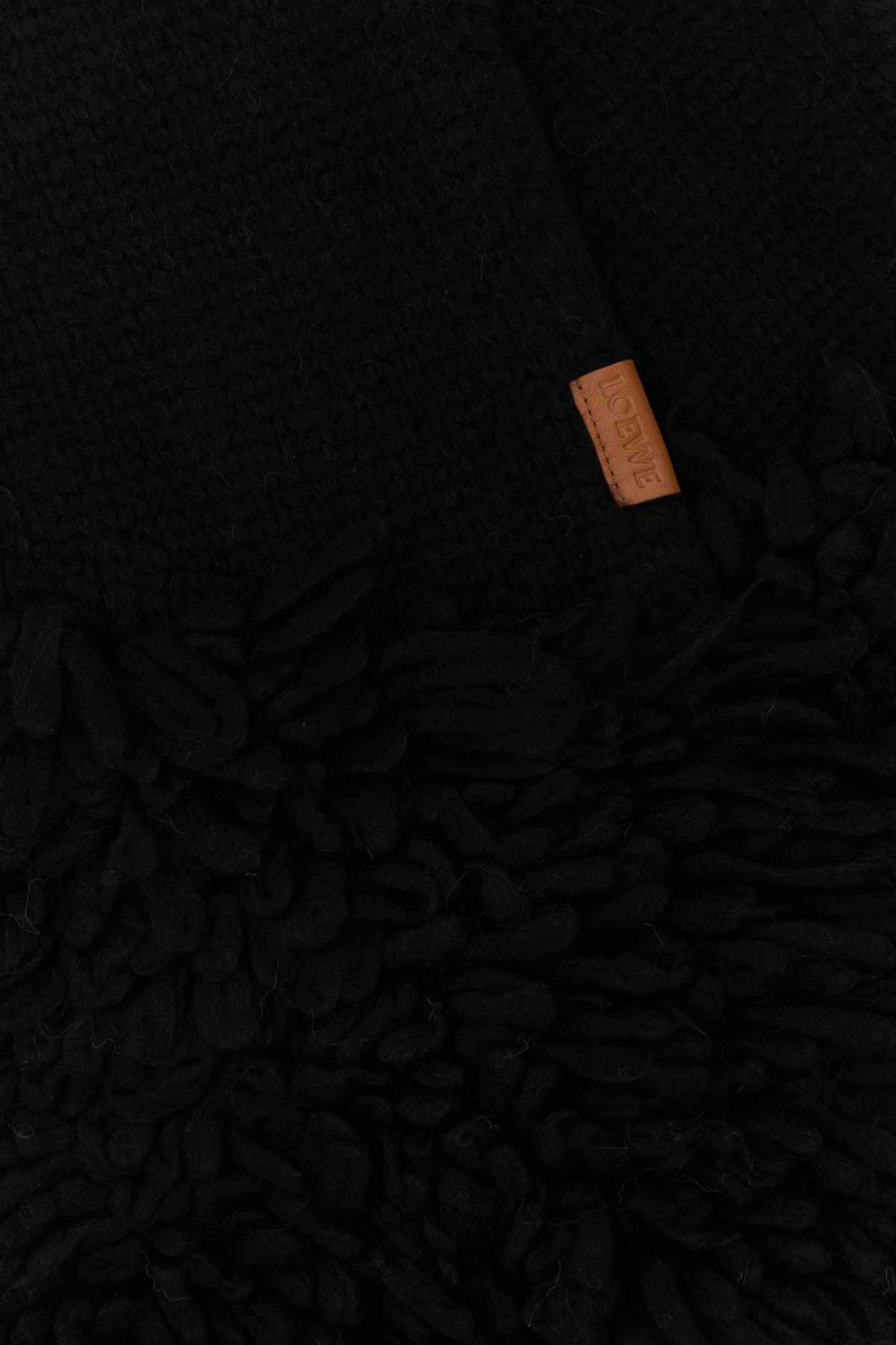 Loewe Black Alpaca Blend Scarf
