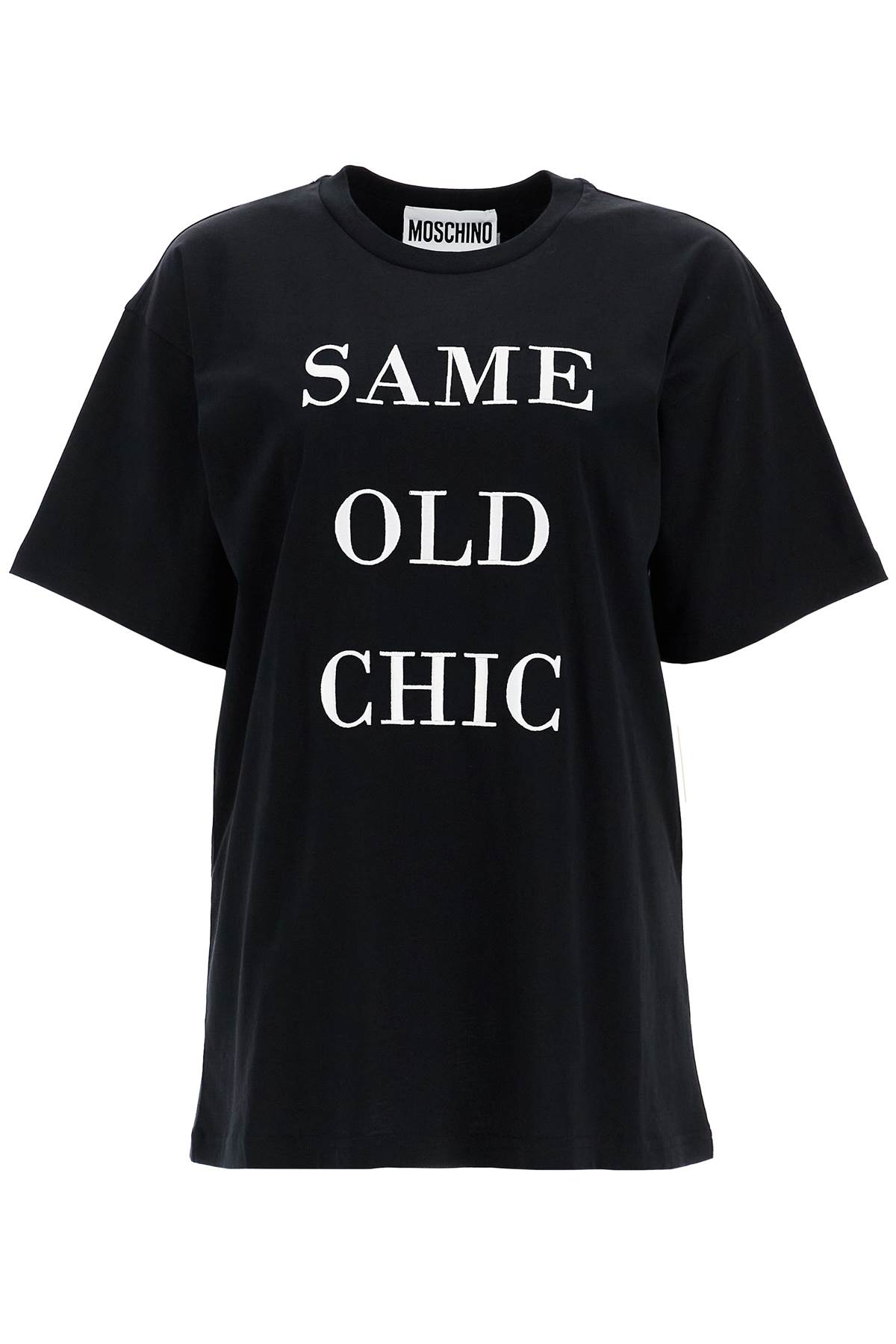 Shop Moschino Oversized T-shirt With Same Old In Nero