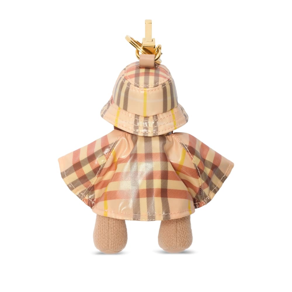 Burberry Wool-cashmere Thomas Bear Keychain In Brown