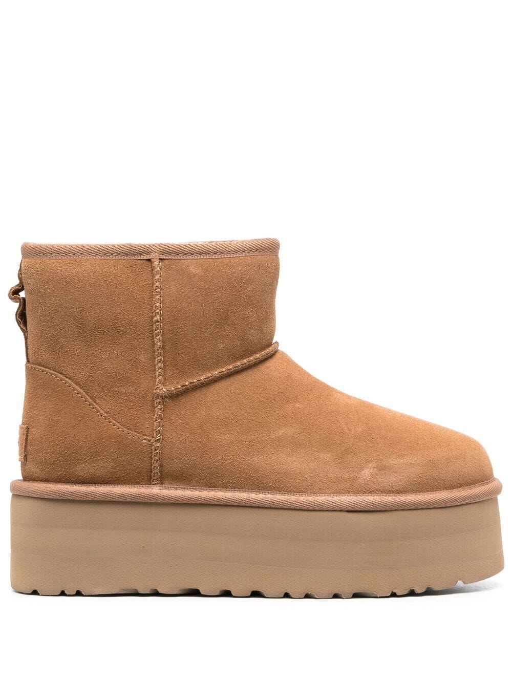 Shop Ugg Woman Classic Mini Platform Boots In Che Chestnut