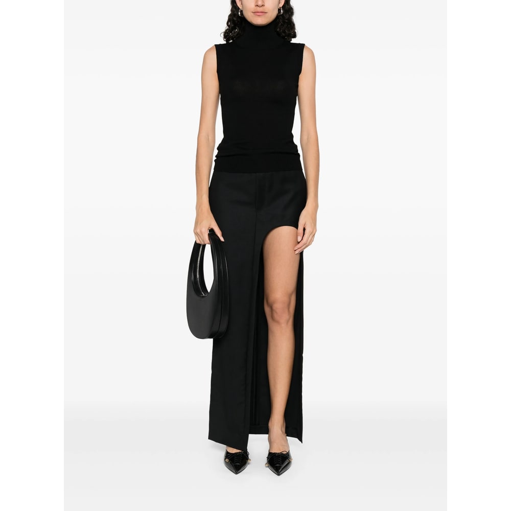 Sportmax Sleeveless "vertigo" Jersey In Black