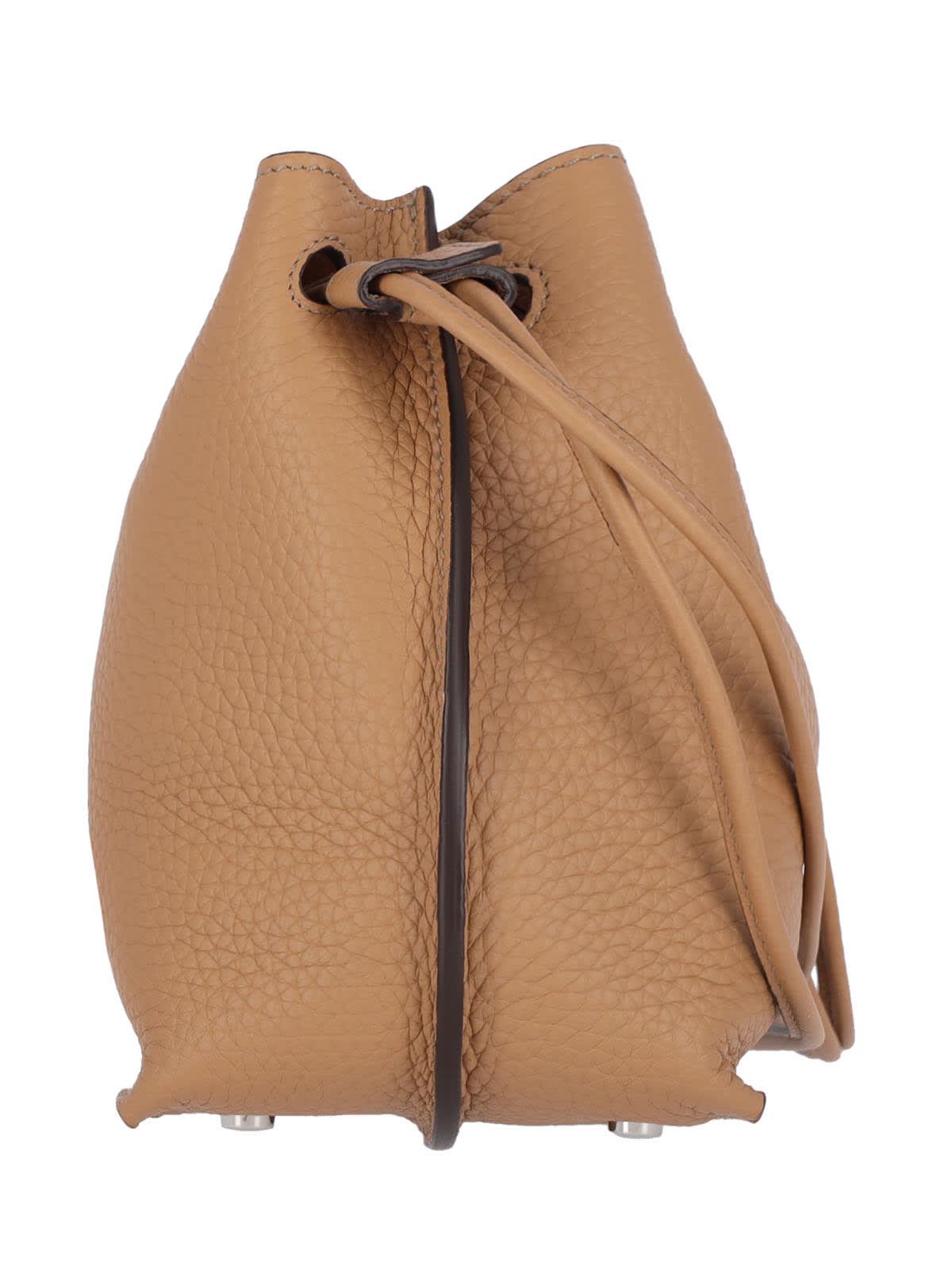 Tod's Shoulder Bag With Adjustable Strap And Metal Feet In Brown