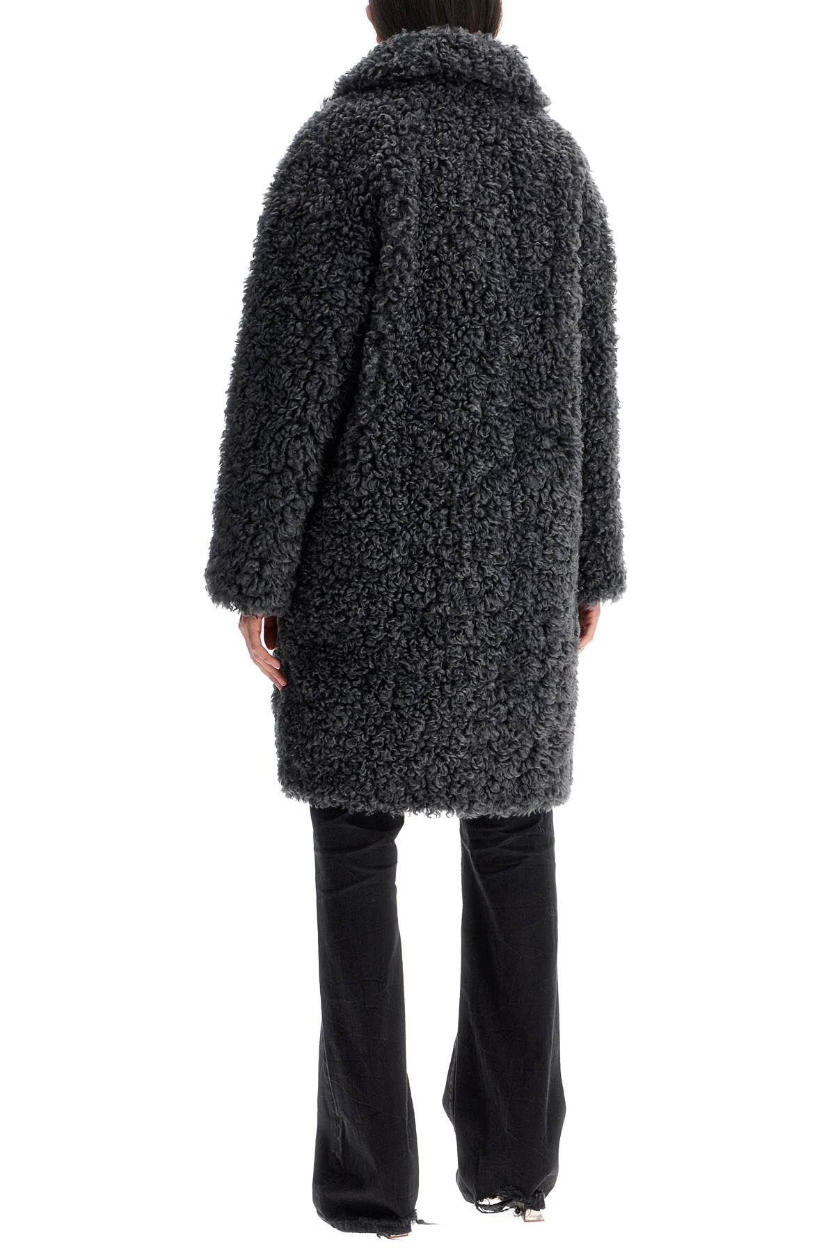 Shop Stand Studio Camille Cocoon Coat In Smoke Grey (grey)