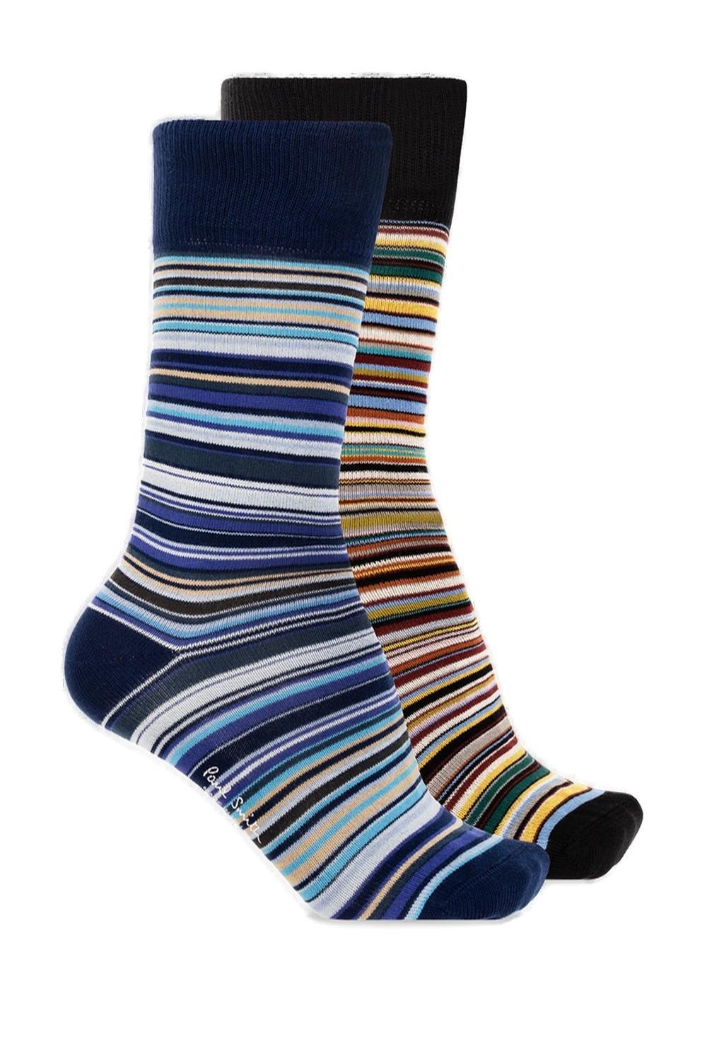 PAUL SMITH TWO-PACK STRIPED SOCKS