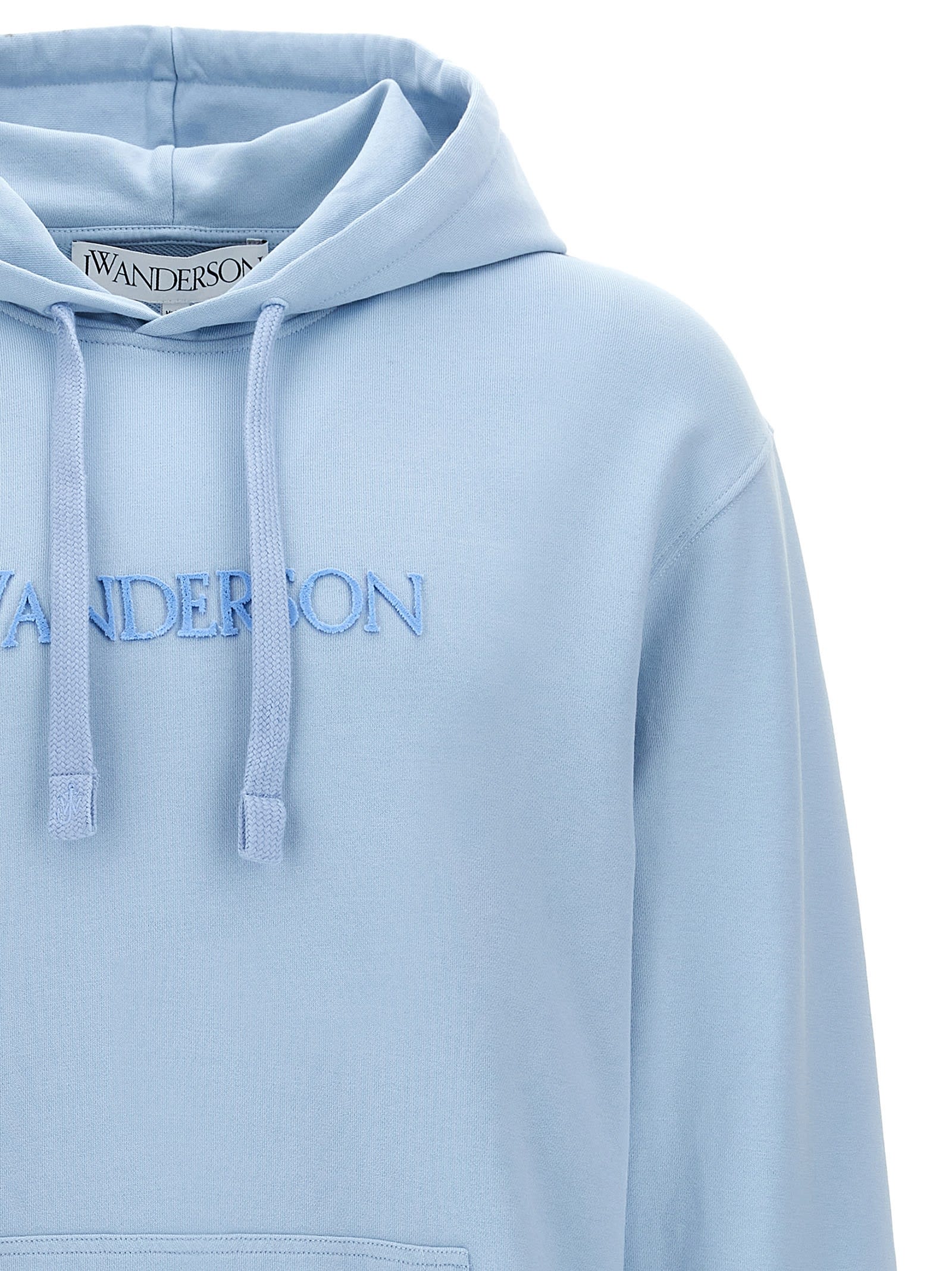 Jw Anderson J.w.anderson 'logo Embroidery Hoodie' Sweatshirt In Blue