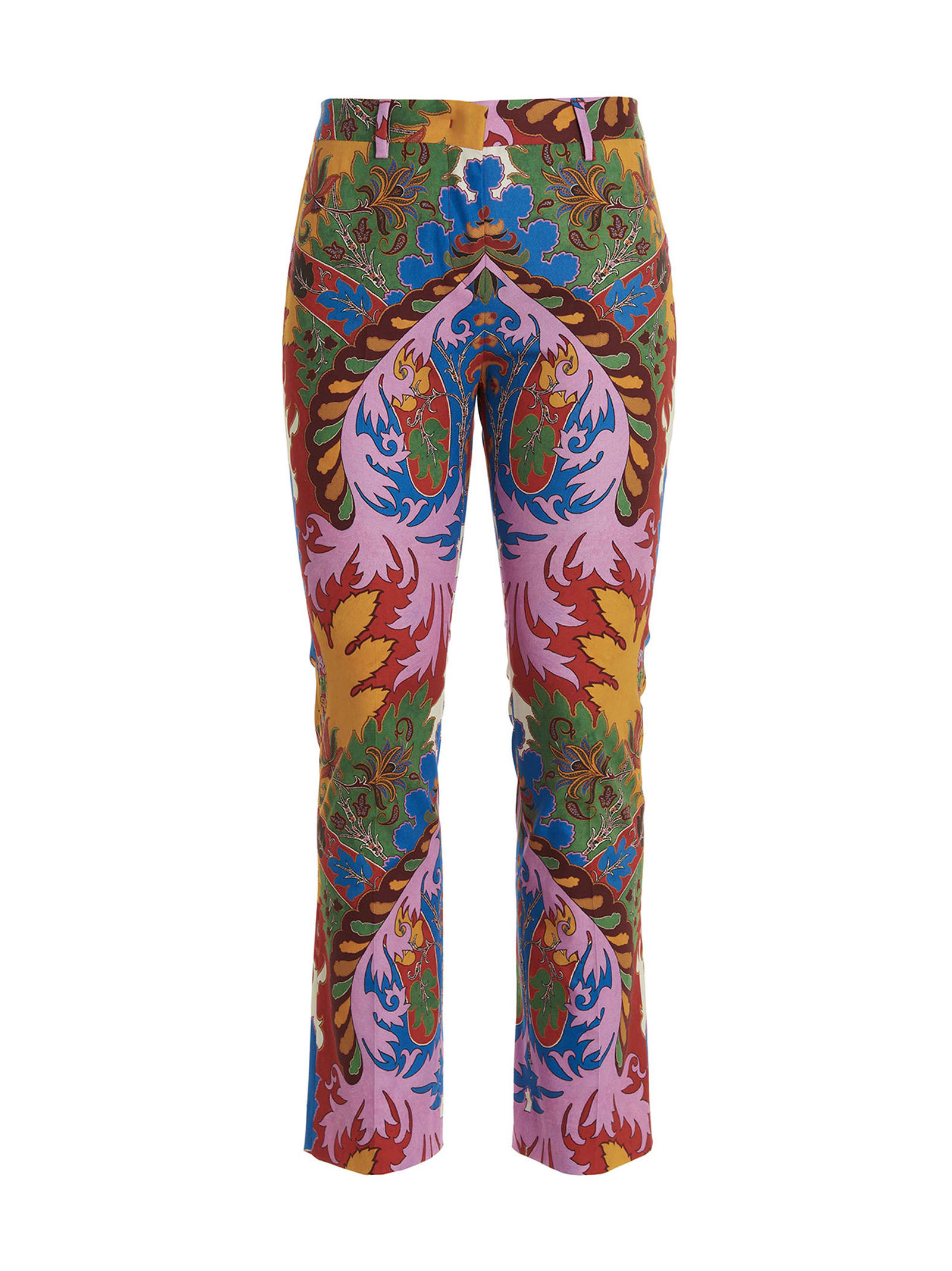 Shop Etro Paisley Pants In Multicolour
