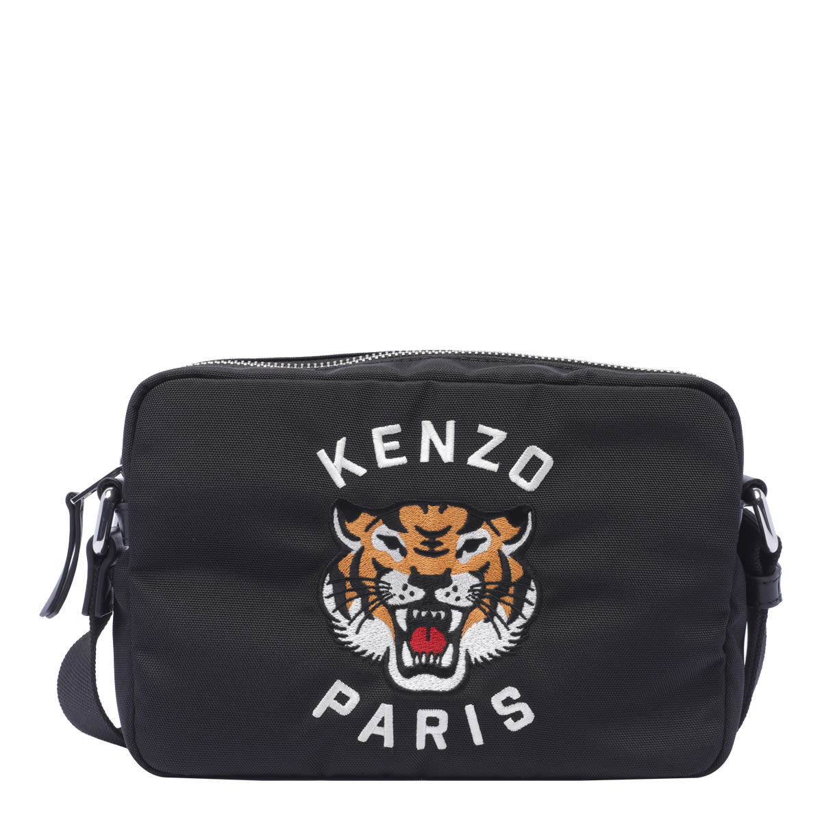 Shop Kenzo Varsity Tiger Crossbody Bag In Black
