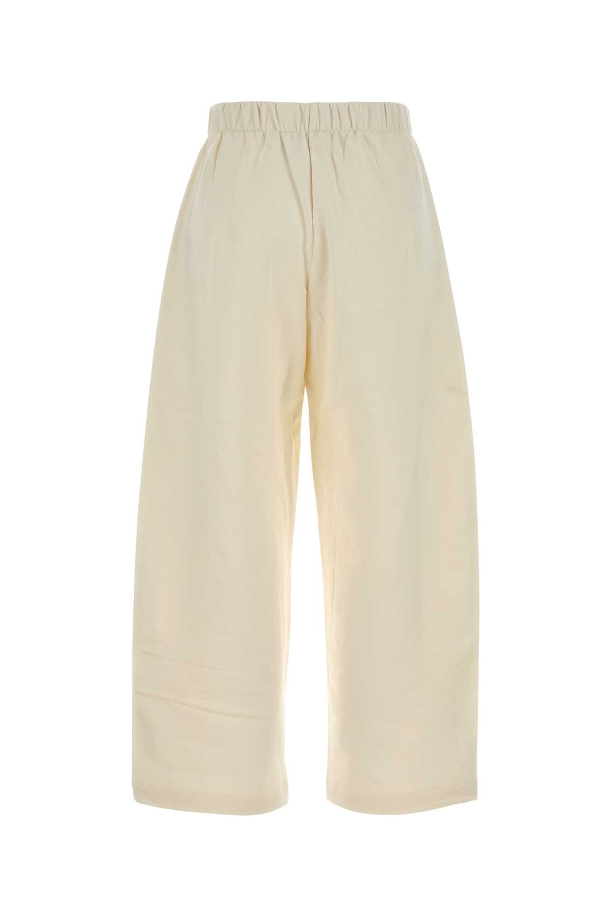 Max Mara Ivory Silk Blend Filovia Joggers In Neutral