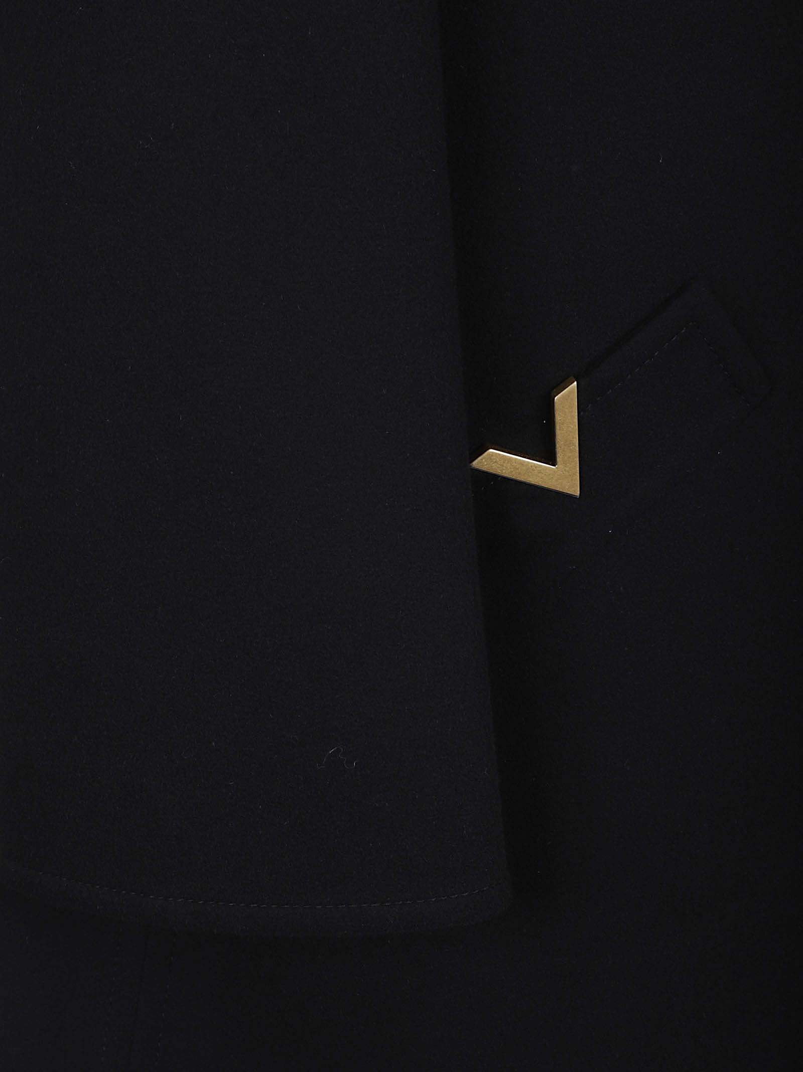 Valentino Cappotto Cn V Metallo Solid Compact Drap In Black