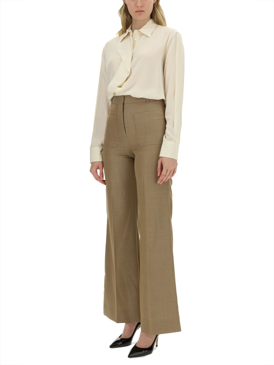 Shop Victoria Beckham Pants Alina In Beige