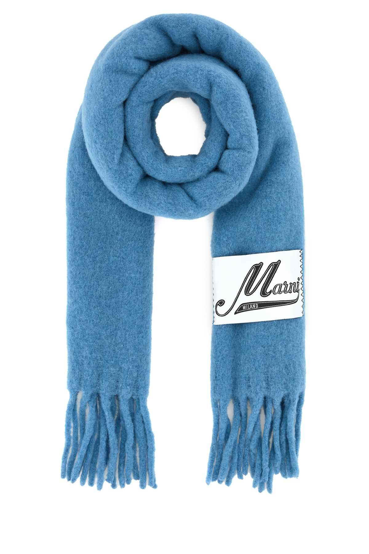 Shop Marni Air Force Alpaca Blend Scarf In Lake