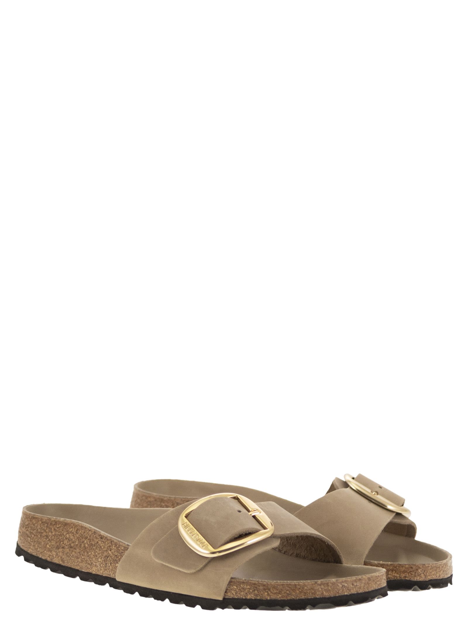 Birkenstock Buckle-detail Suede Sandals In Green