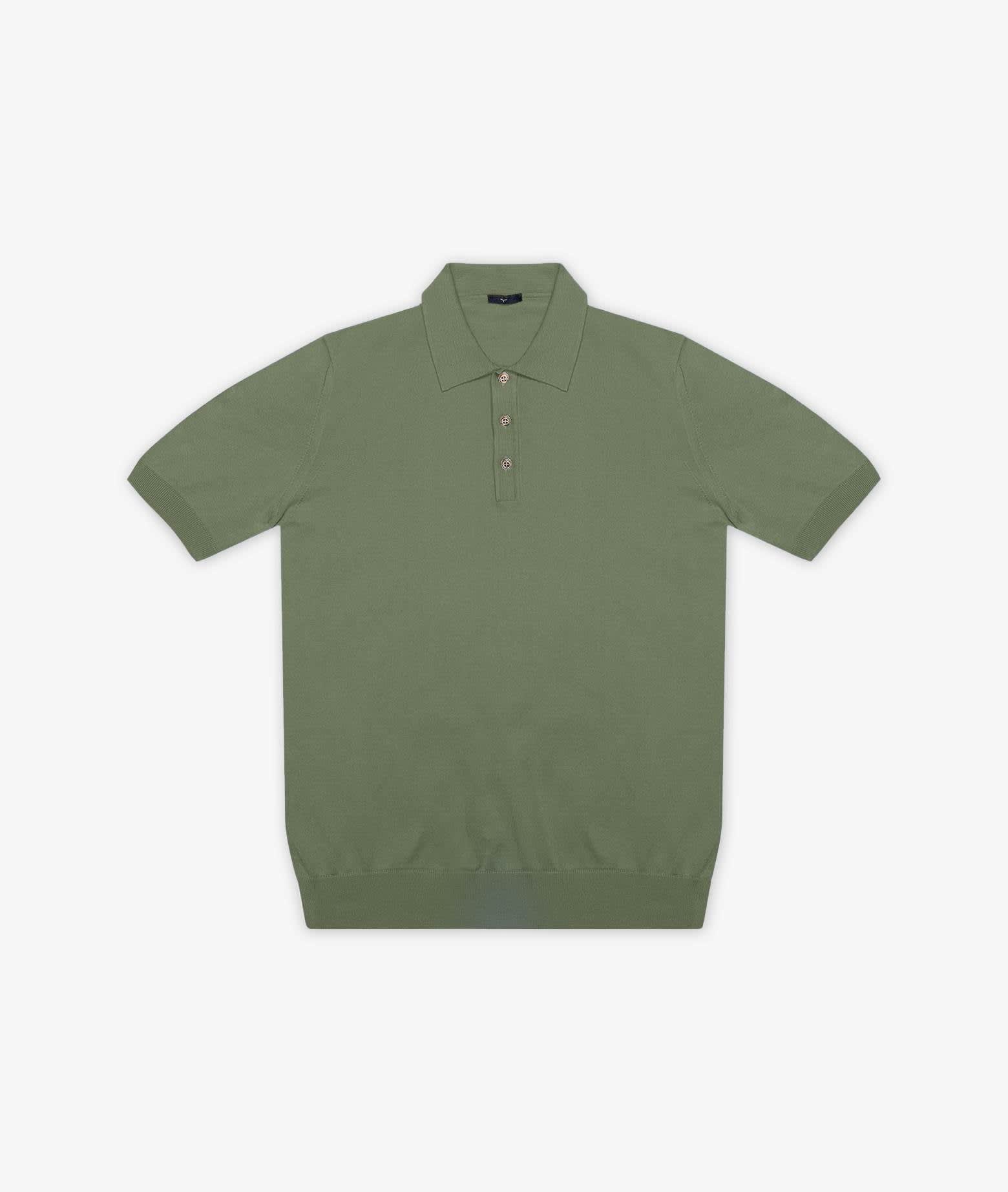 Shop Larusmiani Ischia Polo Sweater In Olive