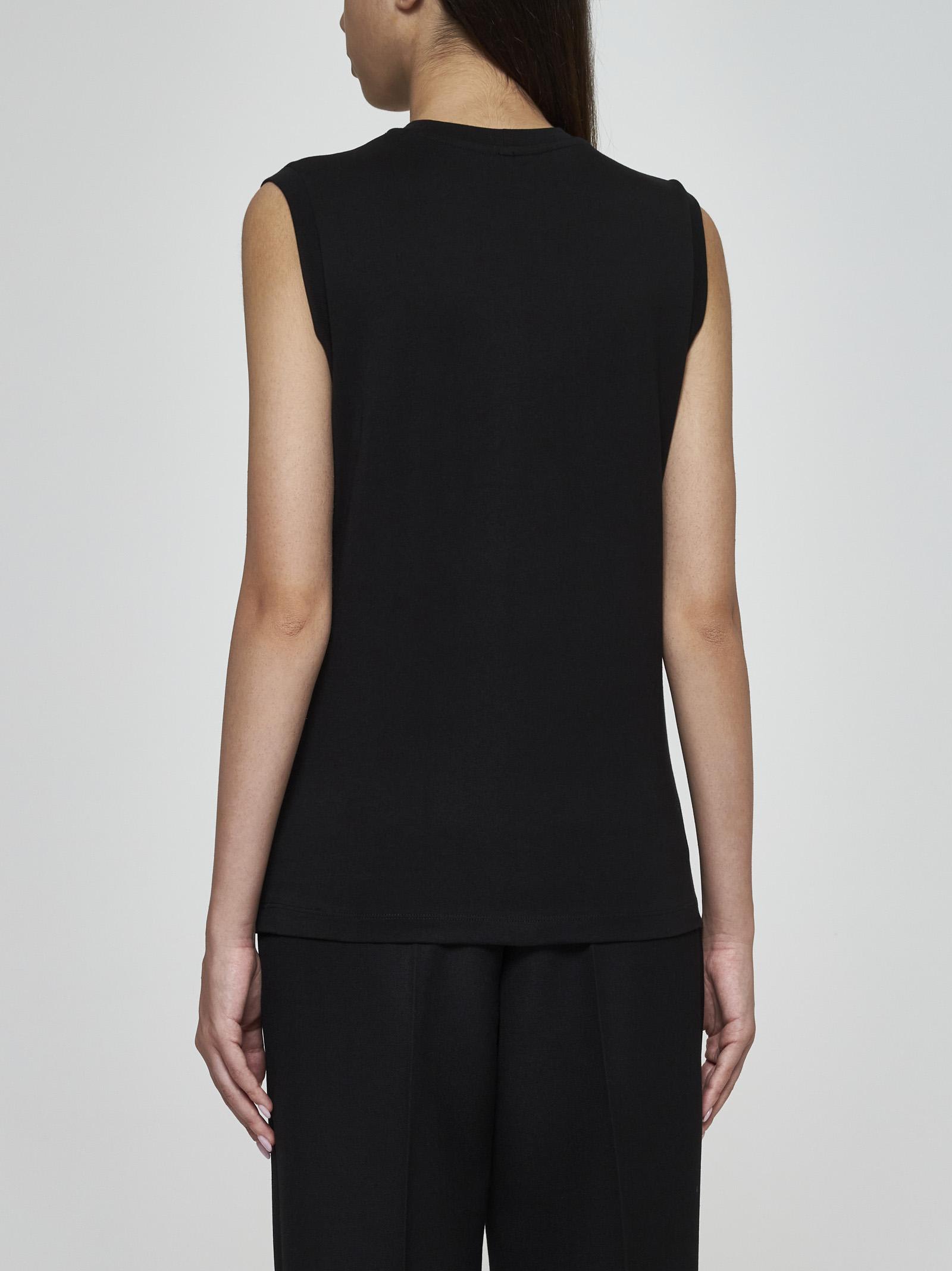 Shop Totême Cotton Top In Black