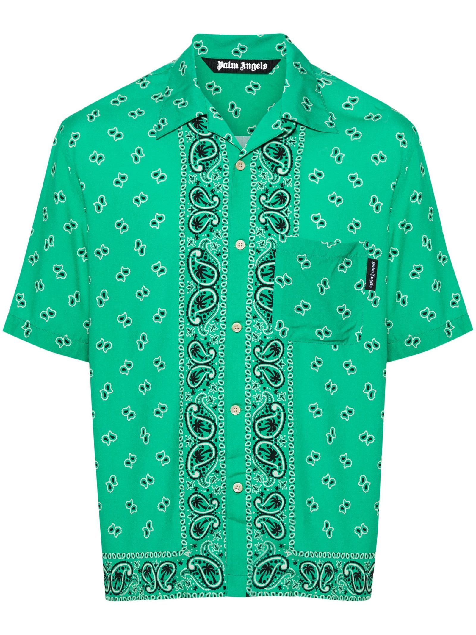 Shop Palm Angels Shirts Green