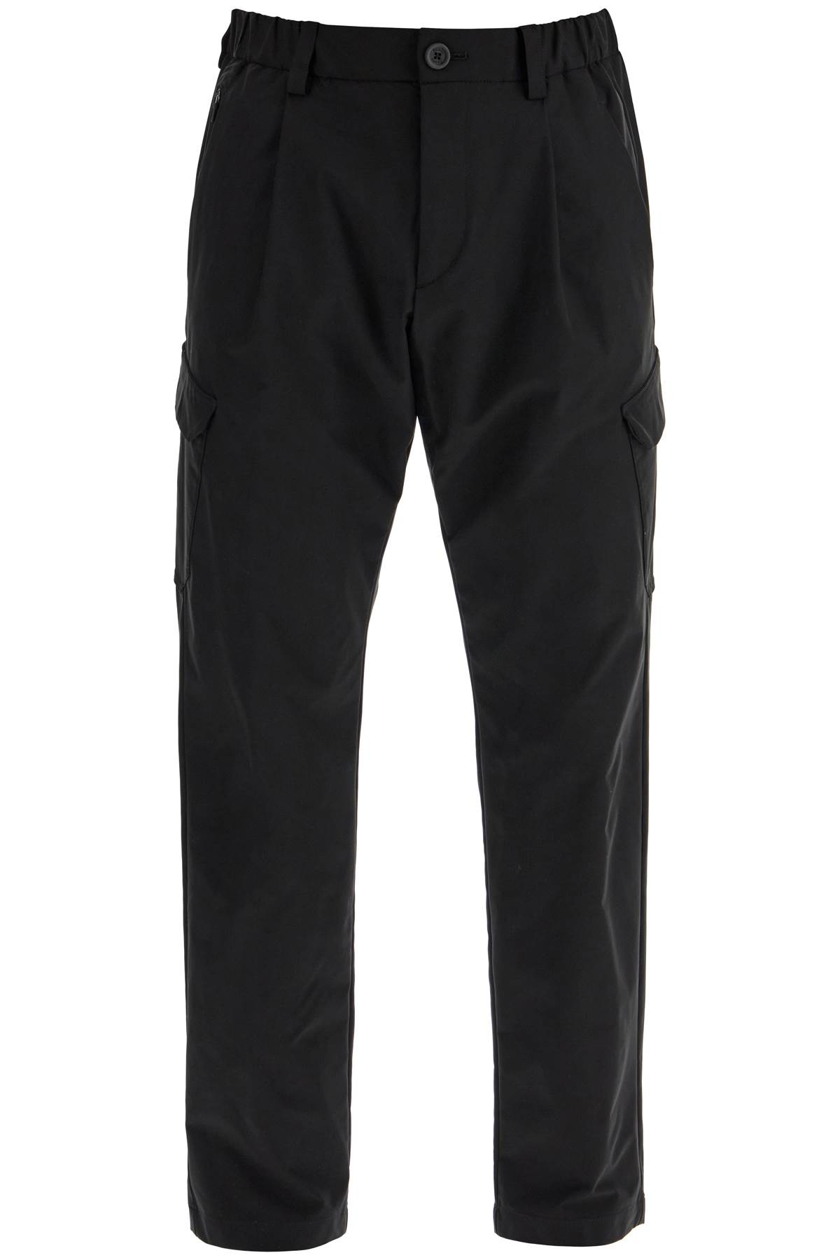Herno Polyester Pants With Patch Pockets In Nero (black)