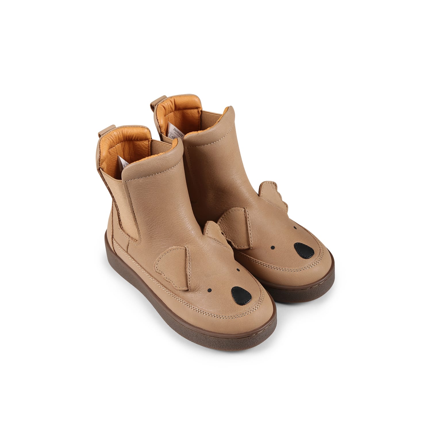 Donsje Brown Ankle Boots For Kids With Koala In Brown