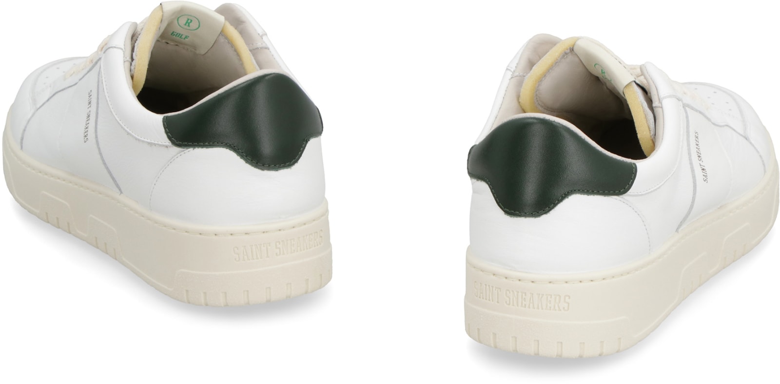 Saint Sneakers Golf Leather Low-top Sneakers In White/green