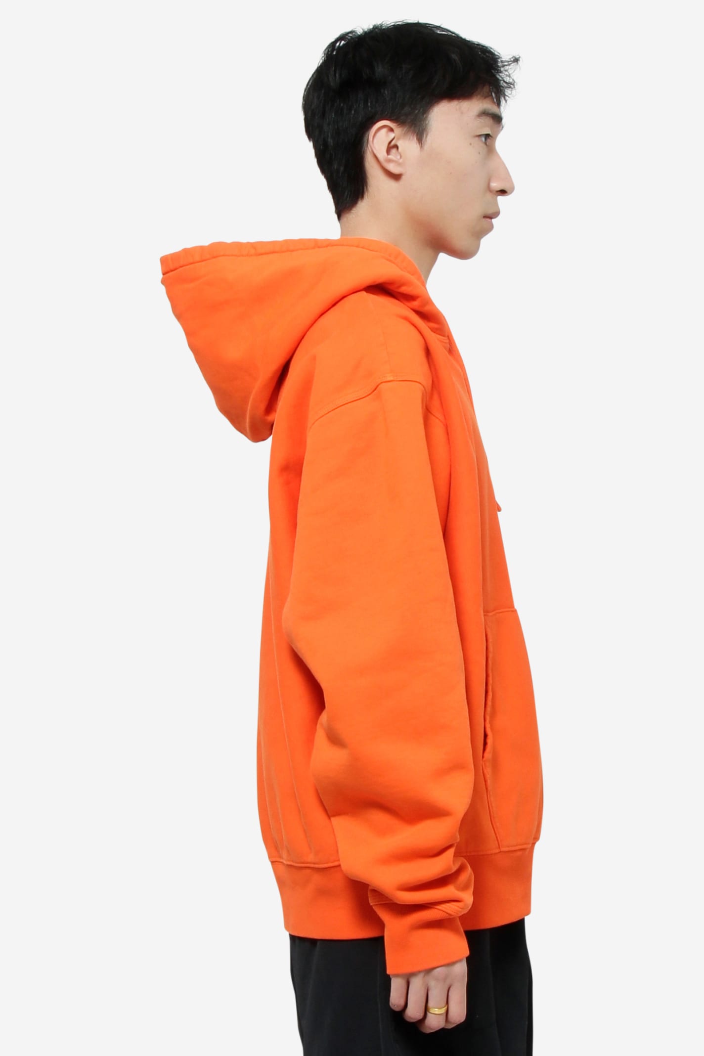 Shop Stussy Stock Logo Sweatshirt In Orange