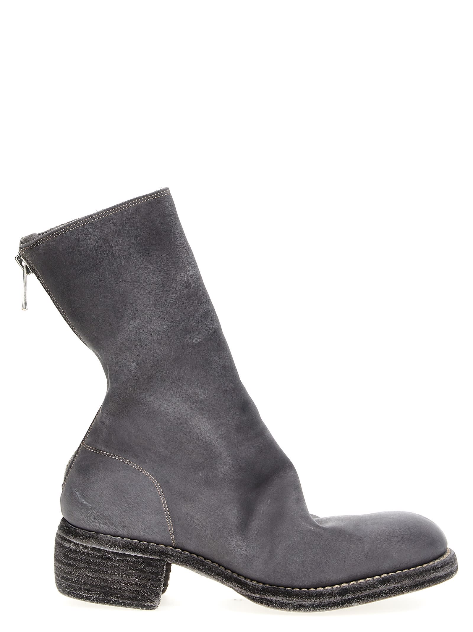 Shop Guidi 788zx Ankle Boots In Gray