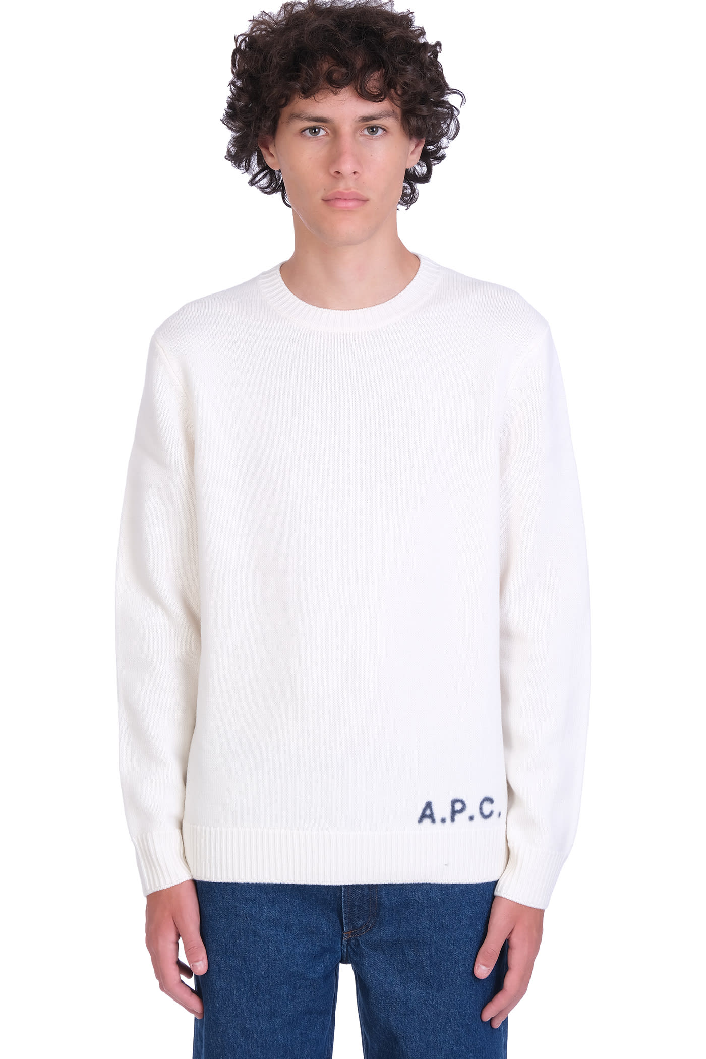 A.P.C. Edward Knitwear In White Wool