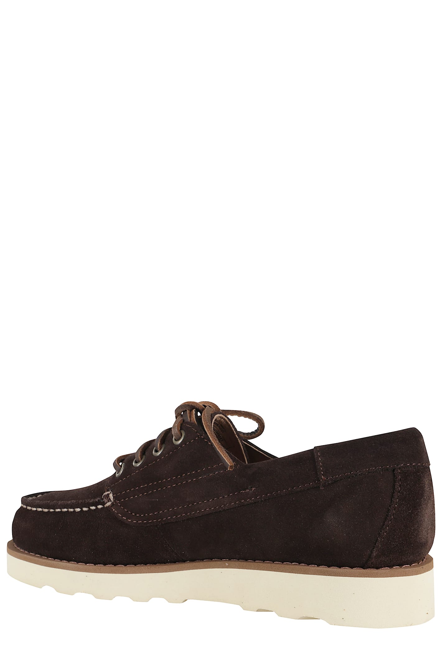 Sebago Brogues With Contrast Stitching And Round Toe In Burgundy