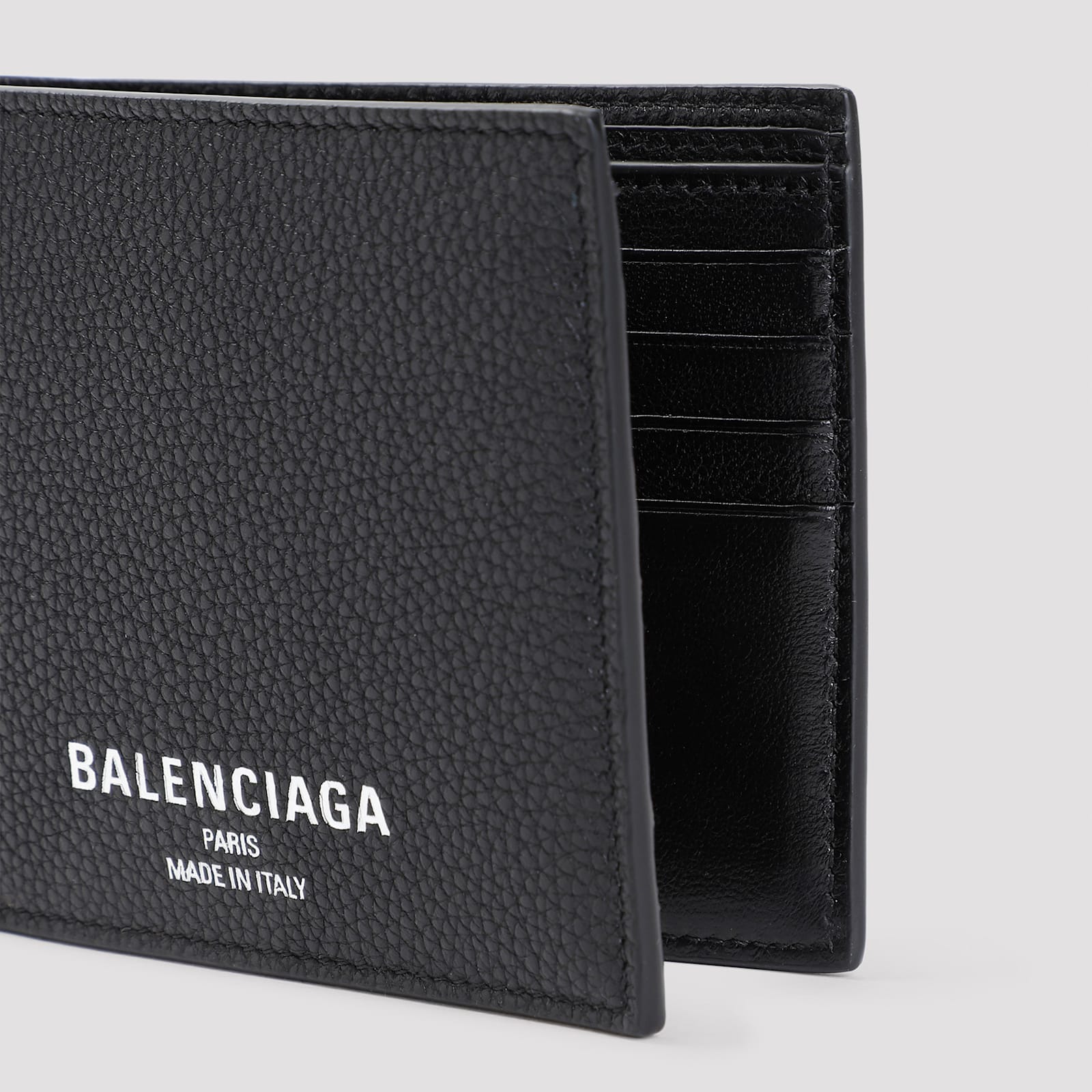 Shop Balenciaga Credit Folded Wallet In Black