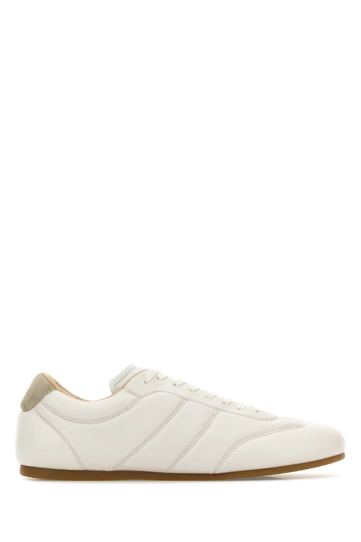 Lemaire Beige Lamb Leather Sneaker In Neutral