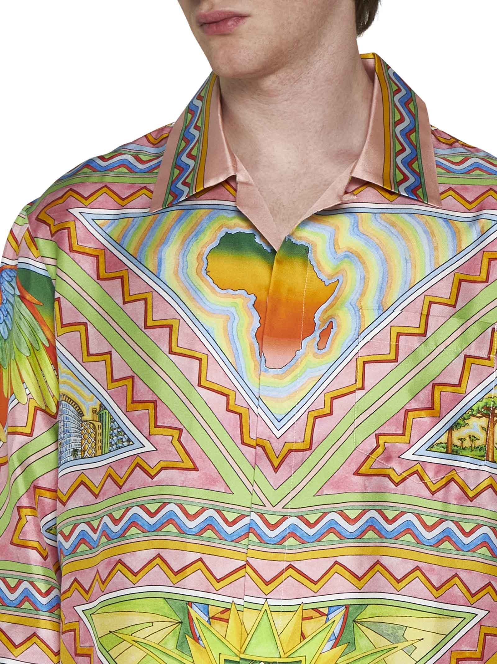 Shop Casablanca Shirt In Freedom And Joy