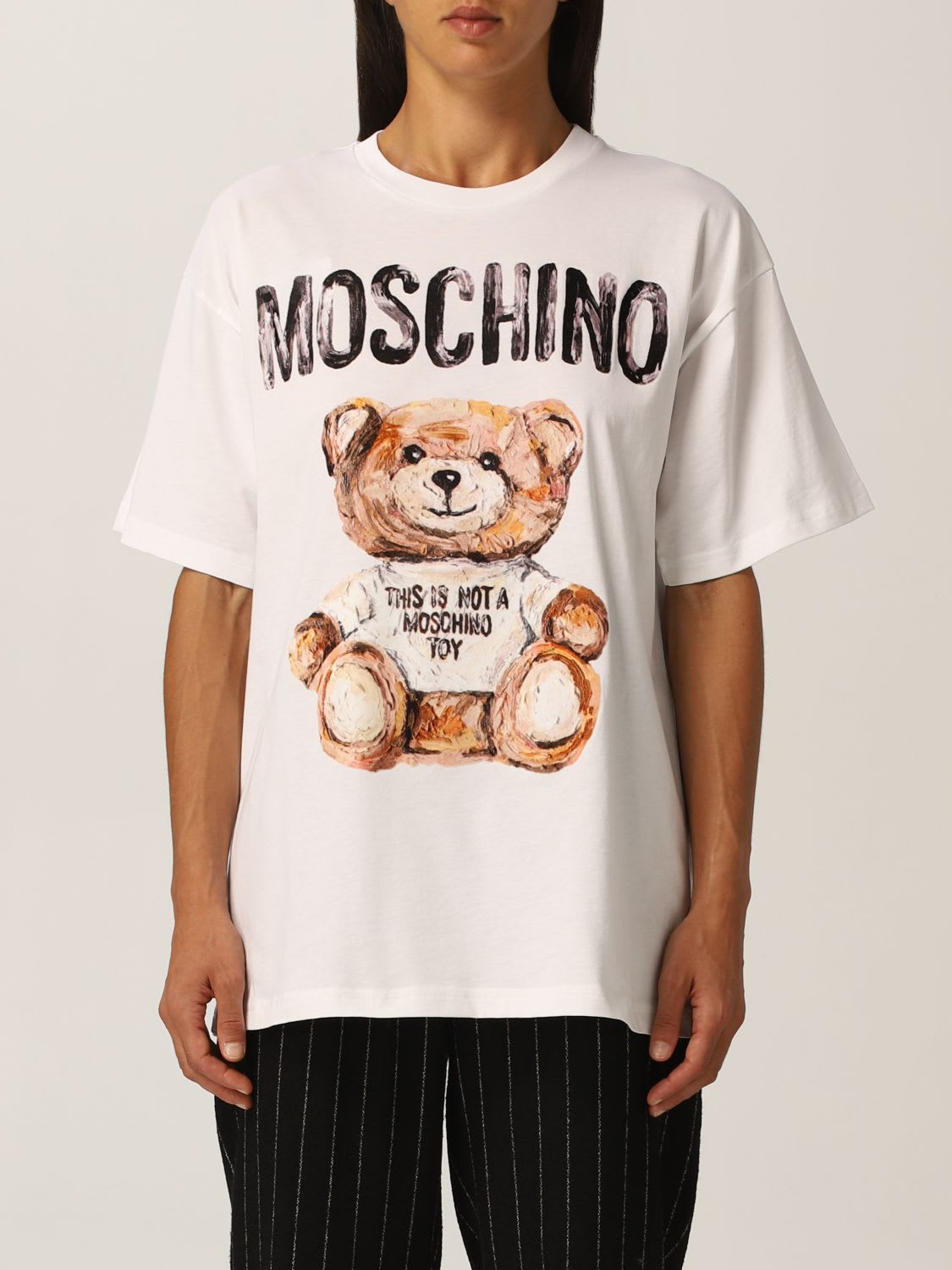 Moschino Couture T-shirt Moschino Couture Cotton T-shirt With Teddy