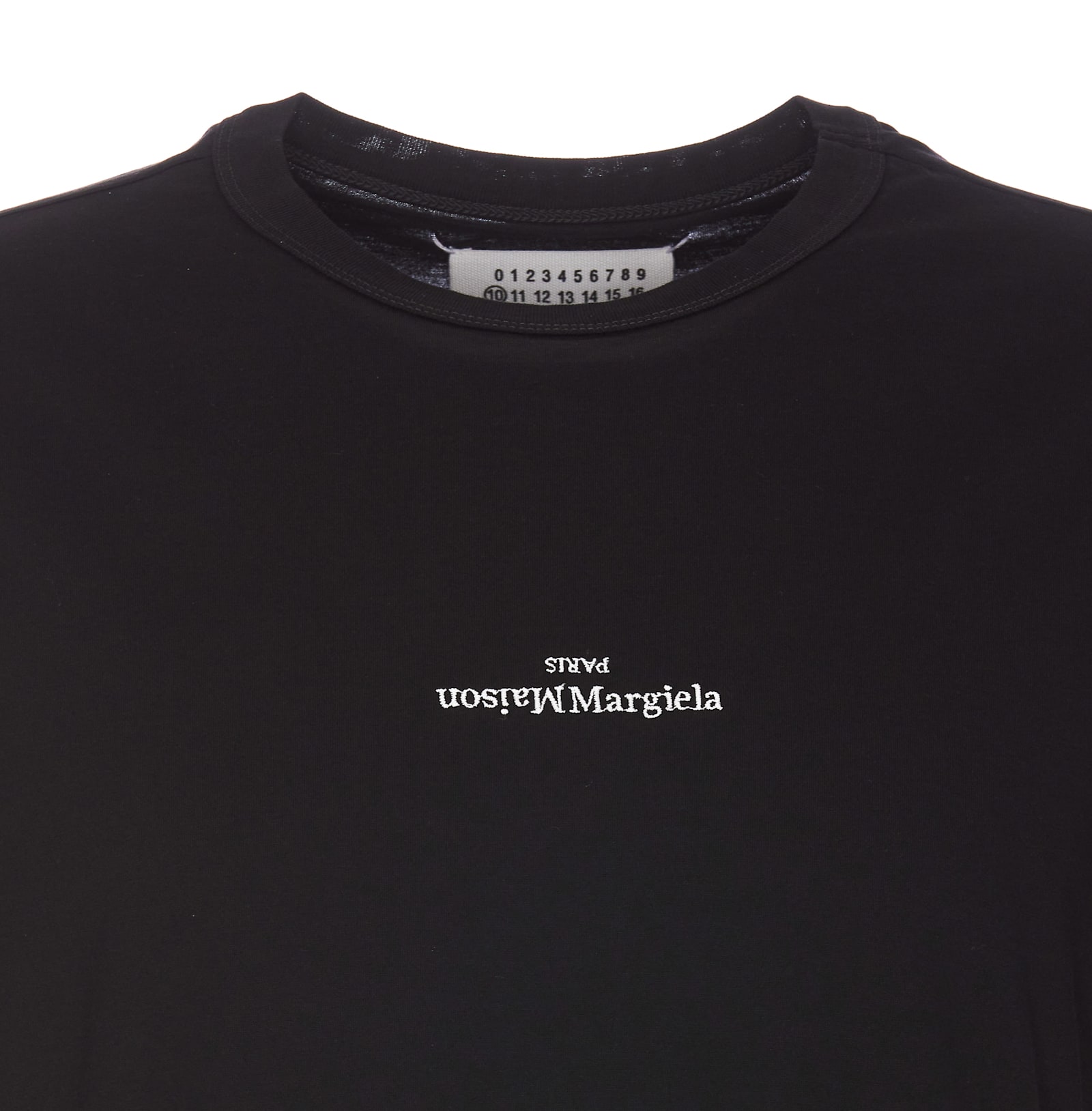 Shop Maison Margiela Distorted Logo T-shirt In Black