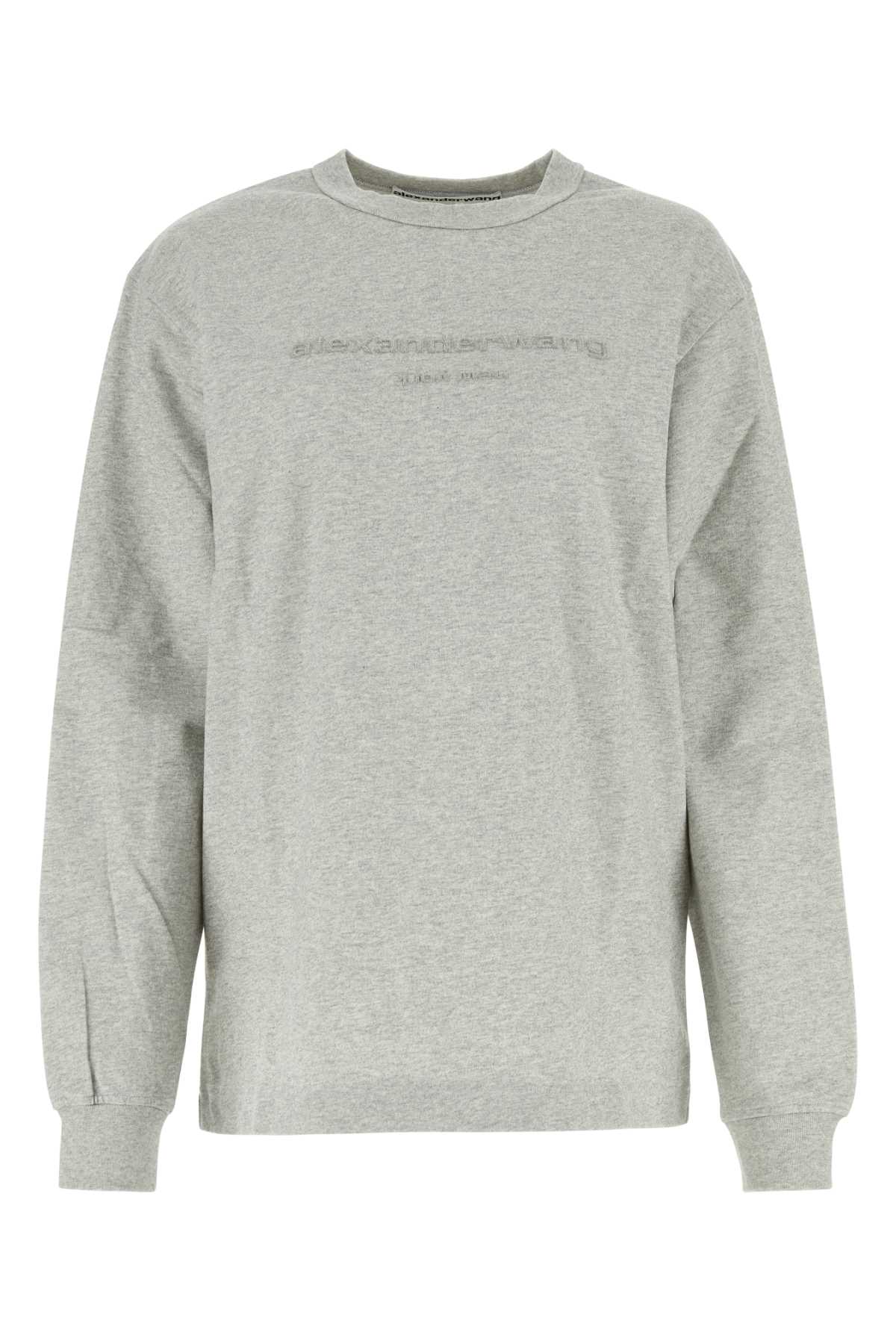 Melange Grey Cotton Oversize T-shirt